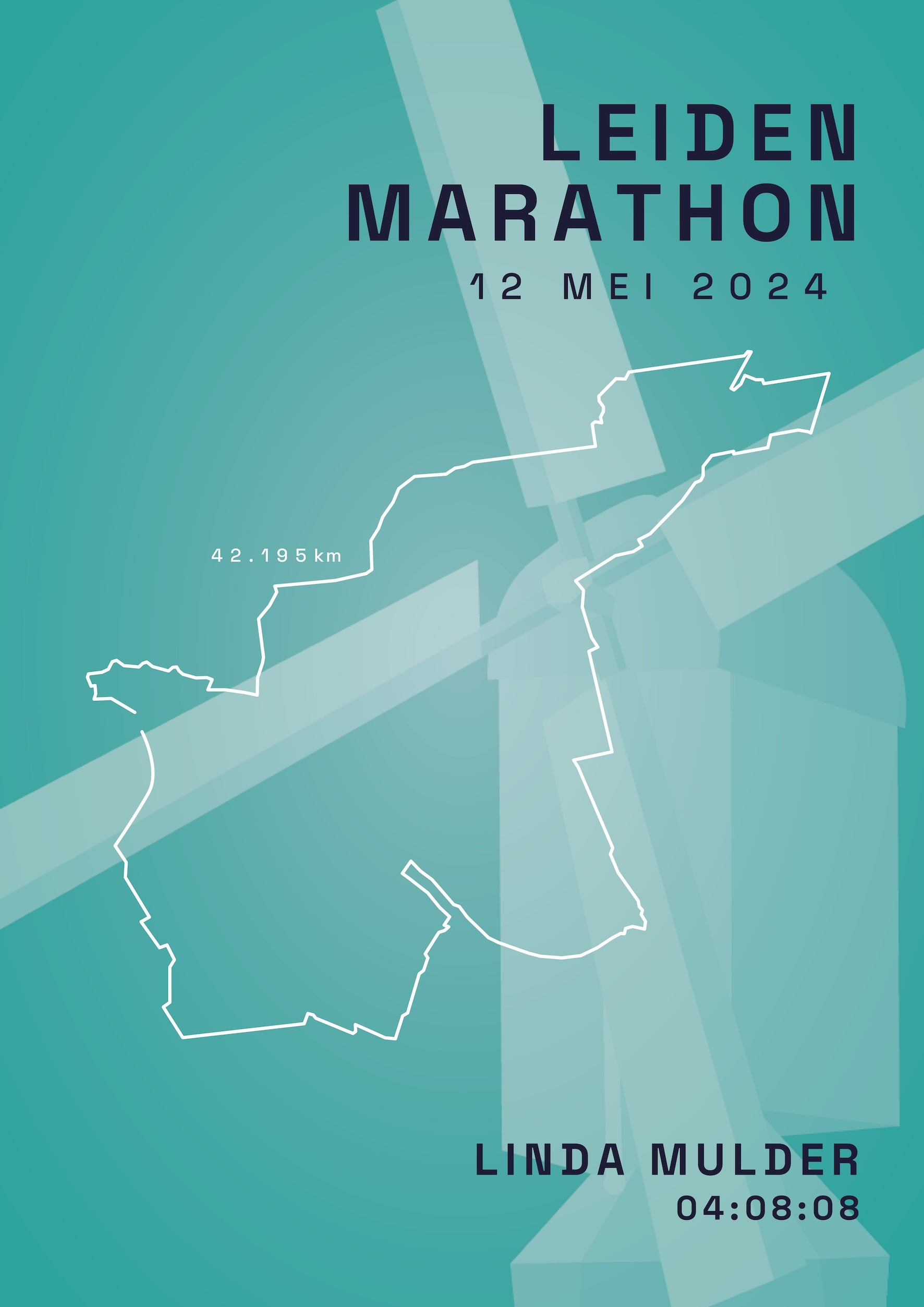 Leiden Marathon - Active Icon - Poster
