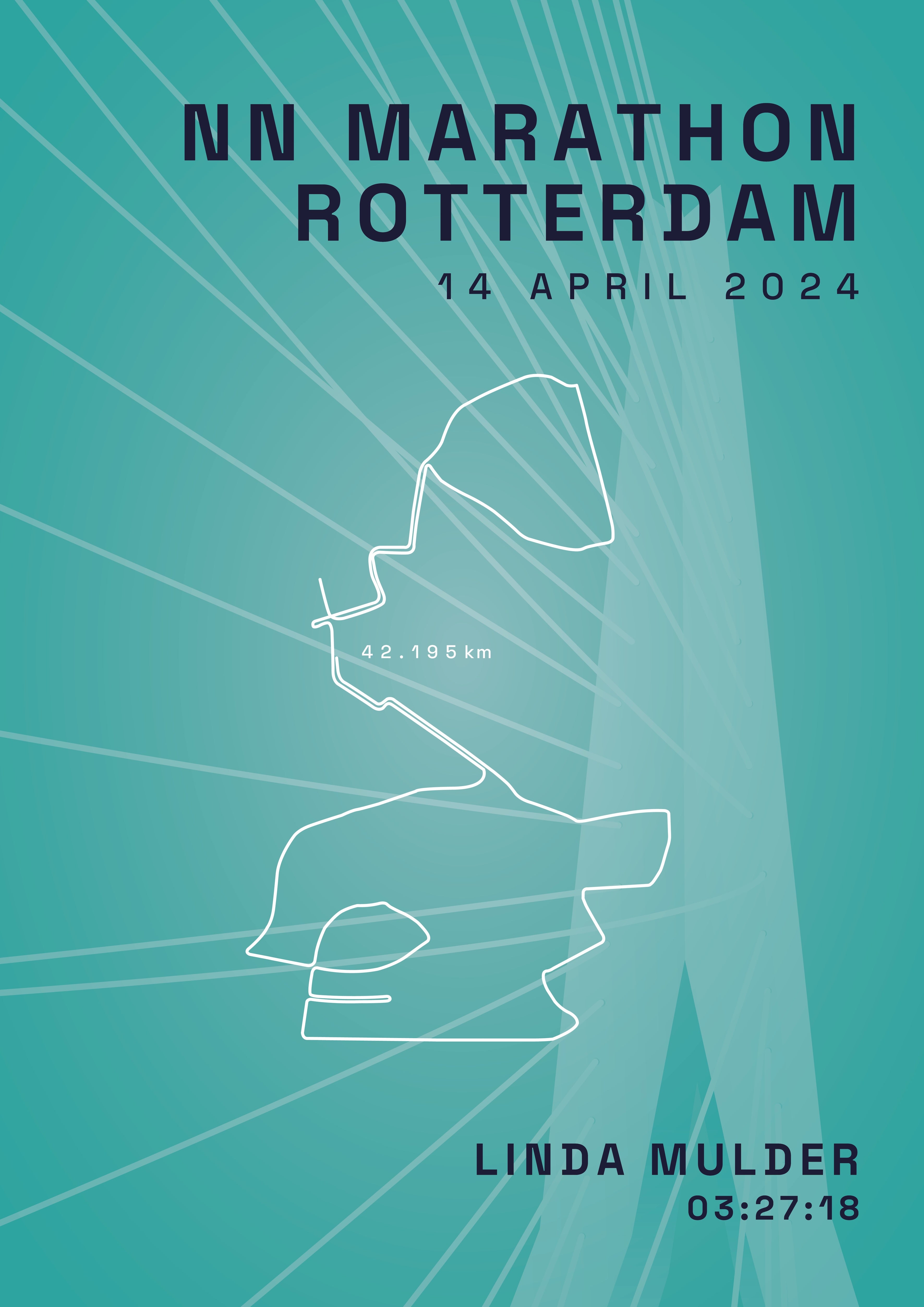 Marathon Rotterdam 2024 - Active Icon - Poster