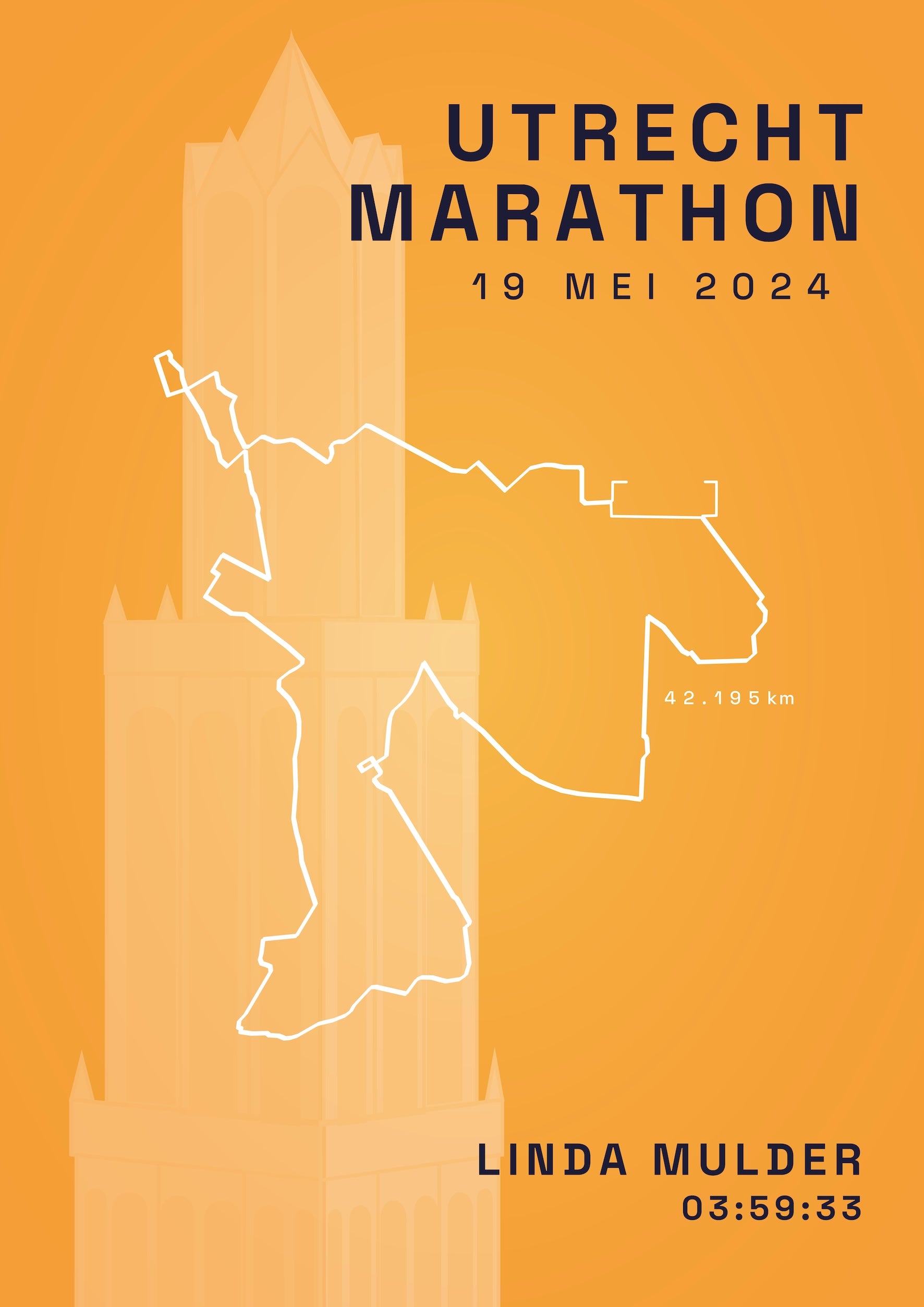 Utrecht Marathon - Active Icon - Poster