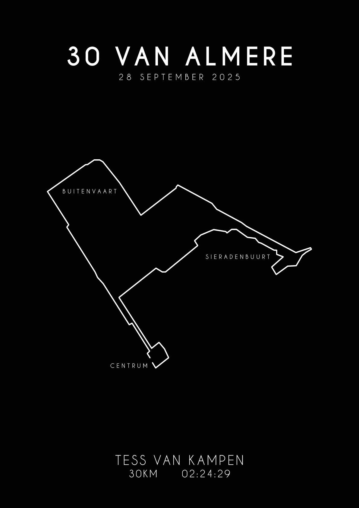 De 30 van Almere 2025 I Black Elegance I Poster