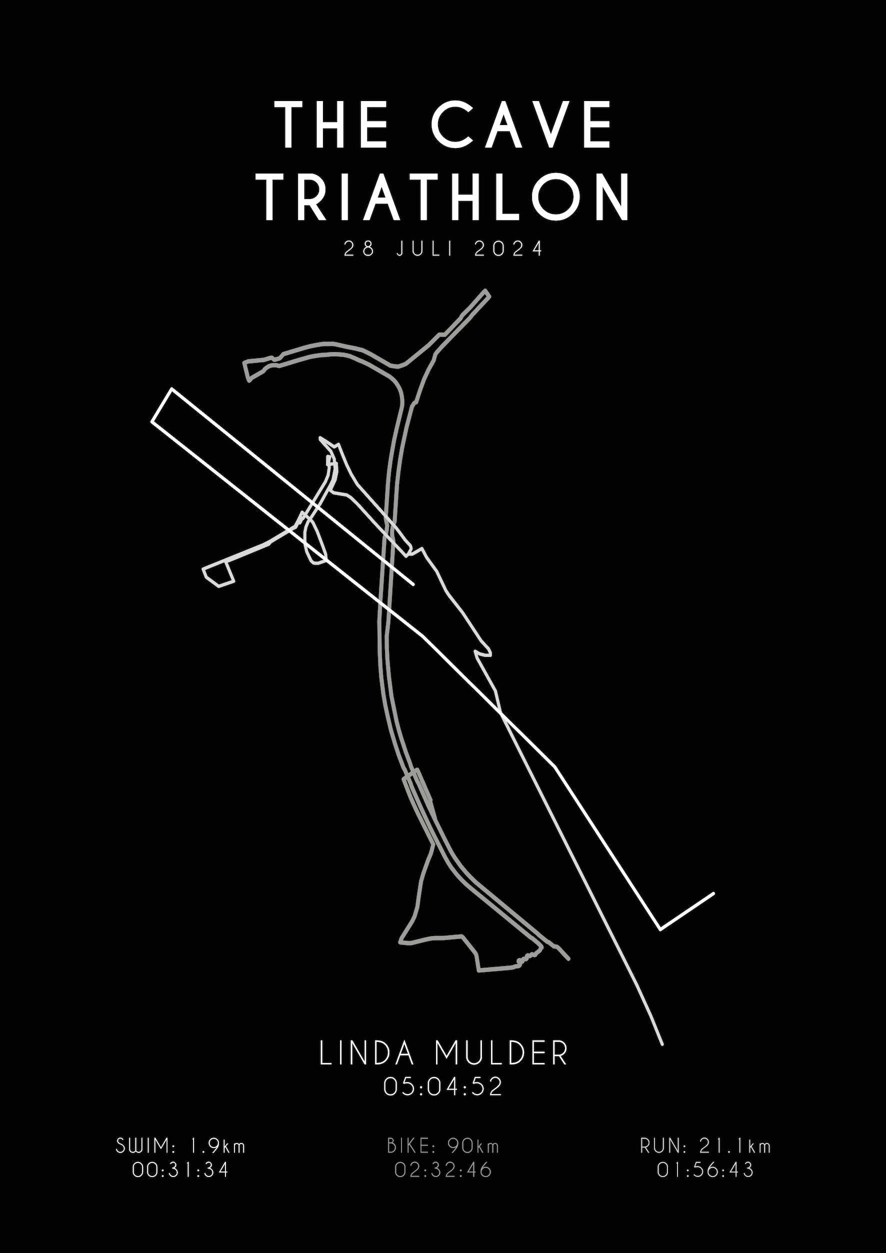 Cave Triathlon - Black Elegance - Poster
