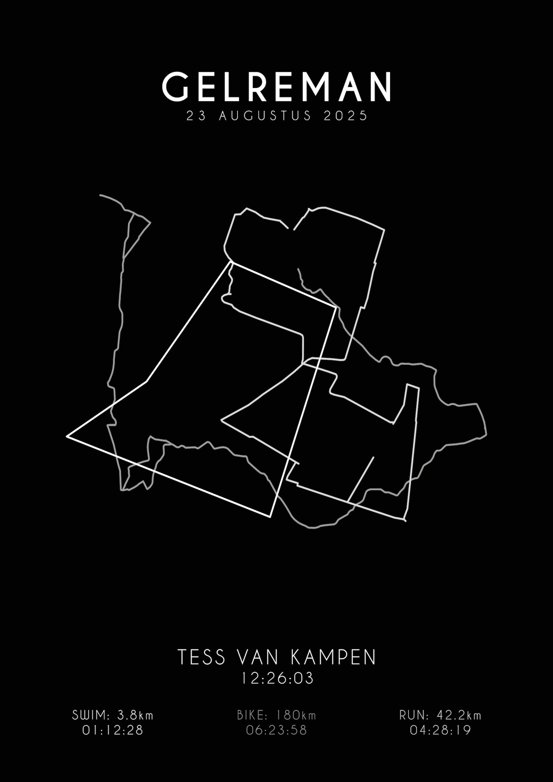 Poster met naam I Gelreman 2025 I Black Elegance