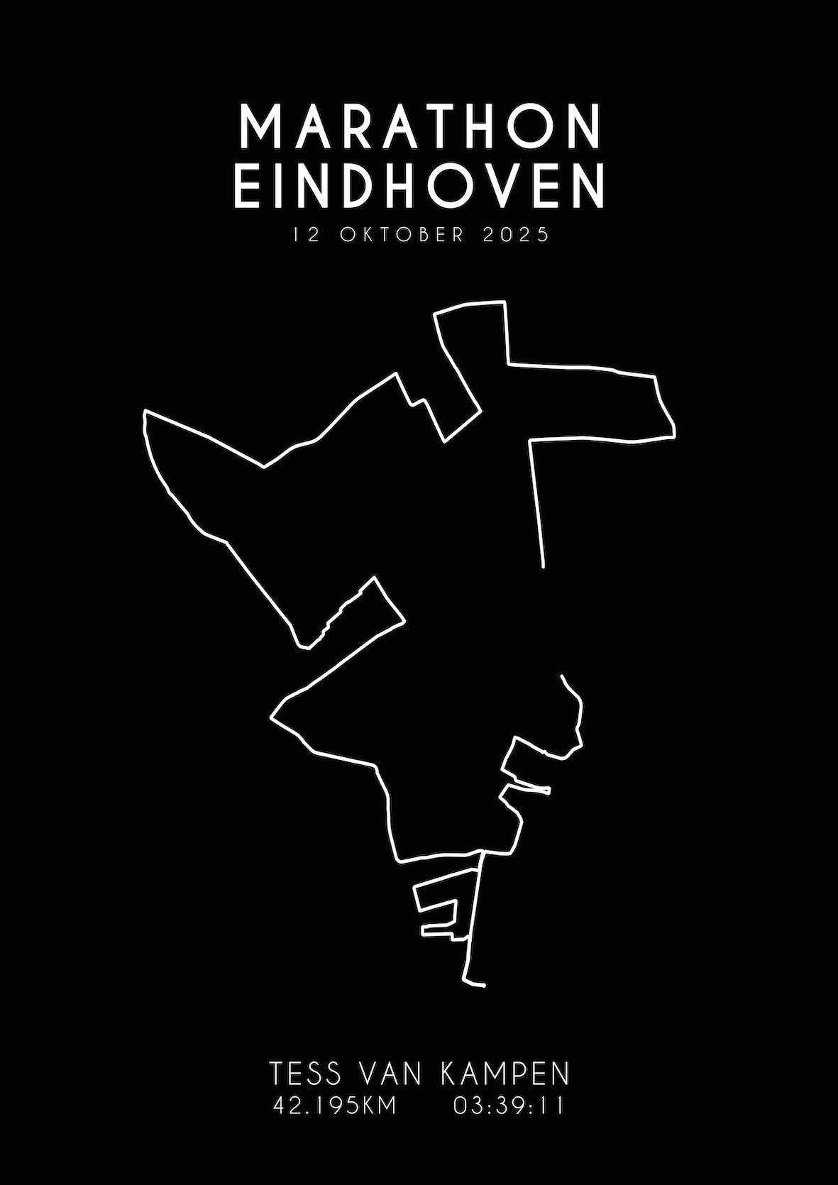 Marathon Eindhoven 2025 I Black Elegance I Poster