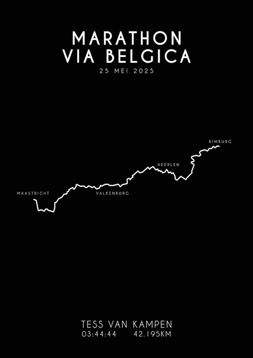 Marathon Via Belgica 2025 I Black Elegance I Poster