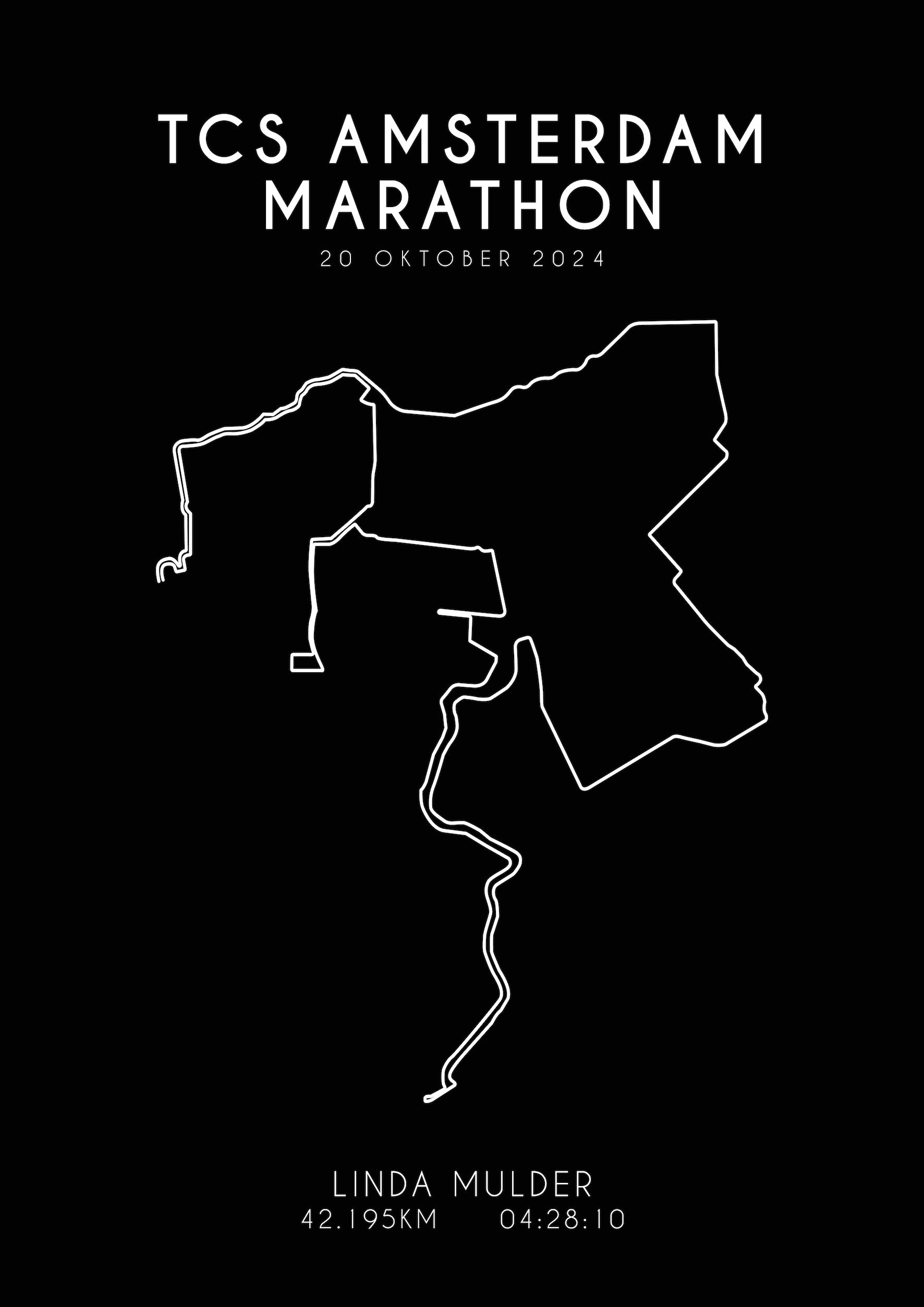 Amsterdam Marathon 2024 I Black Elegance I Poster