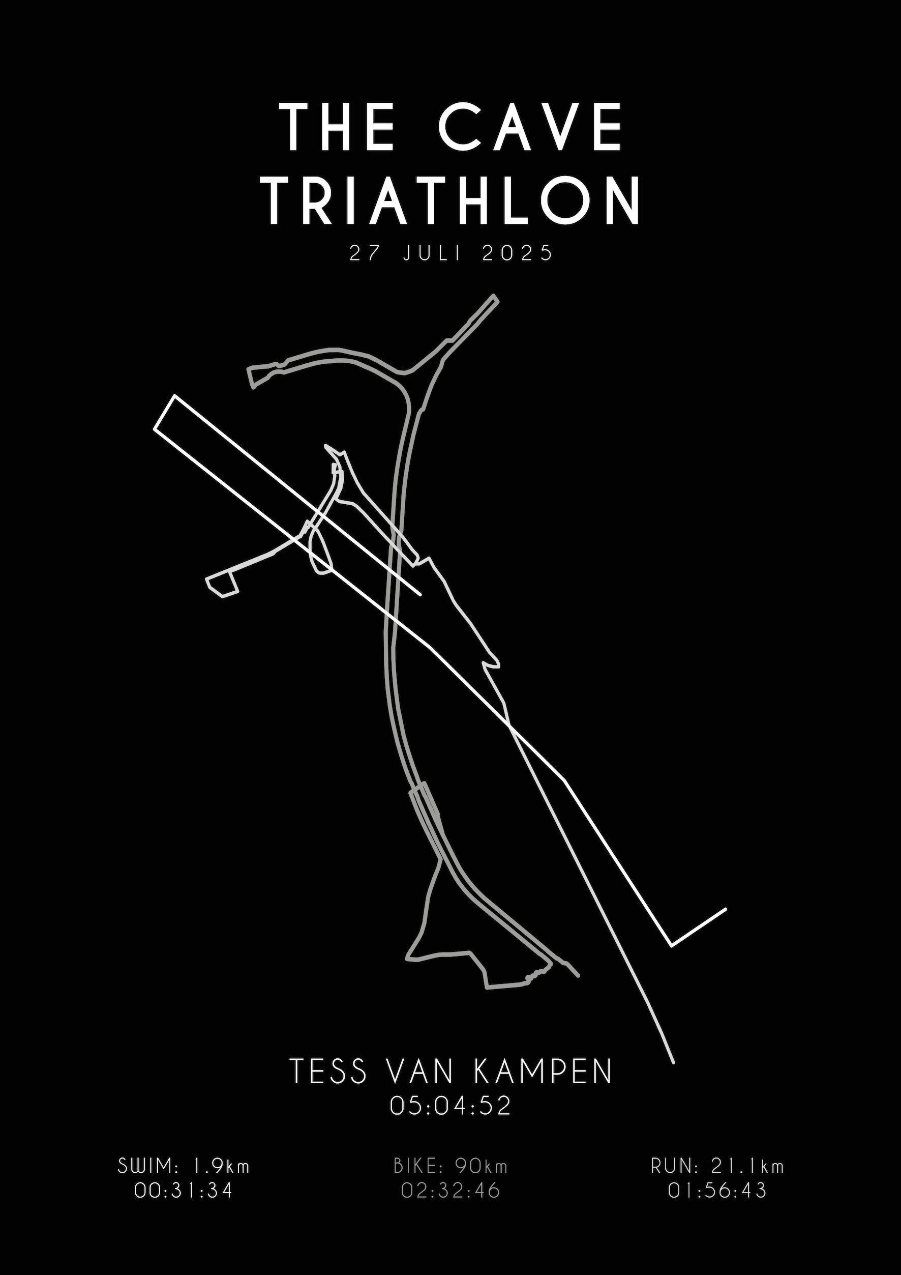 Cave Triathlon 2025 I Black Elegance I Poster