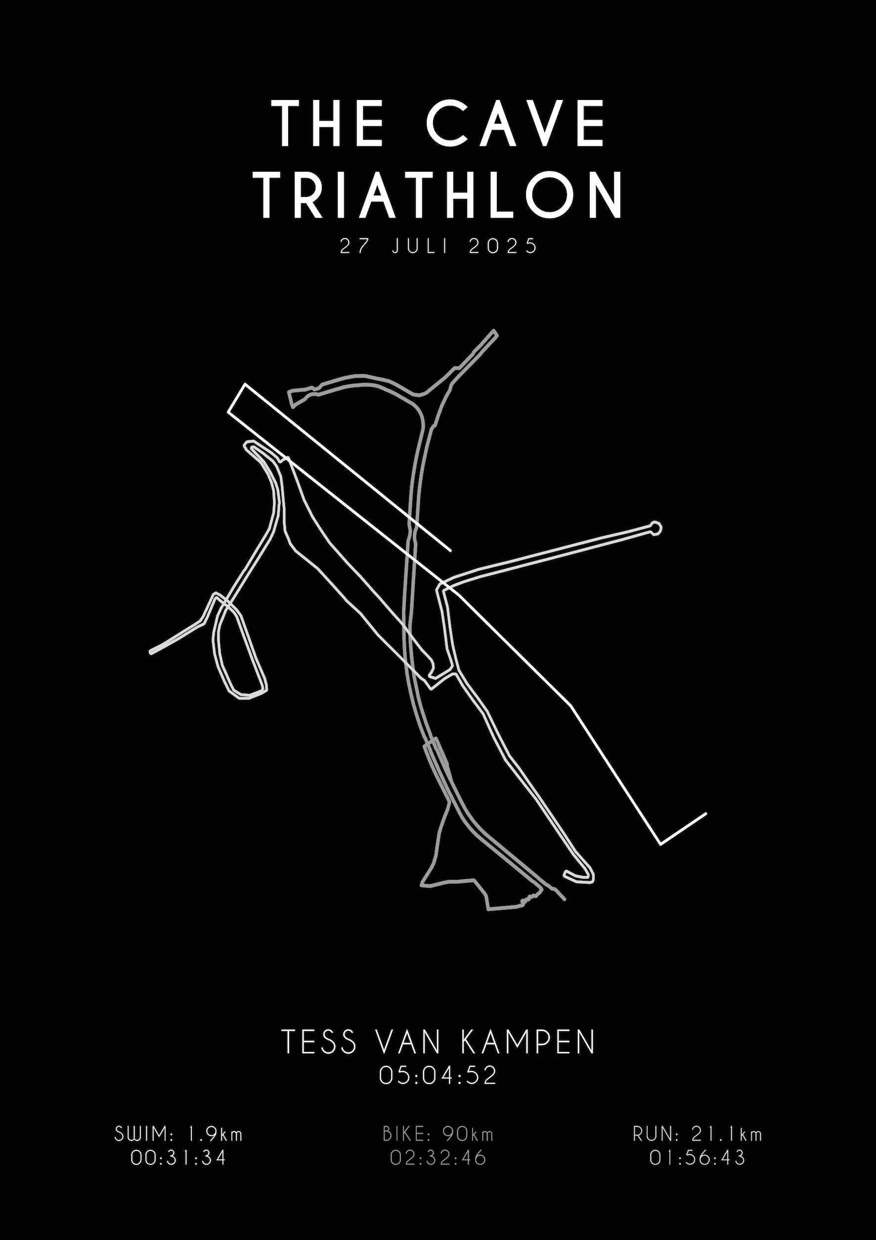 Cave Triathlon 2025 I Black Elegance I Poster