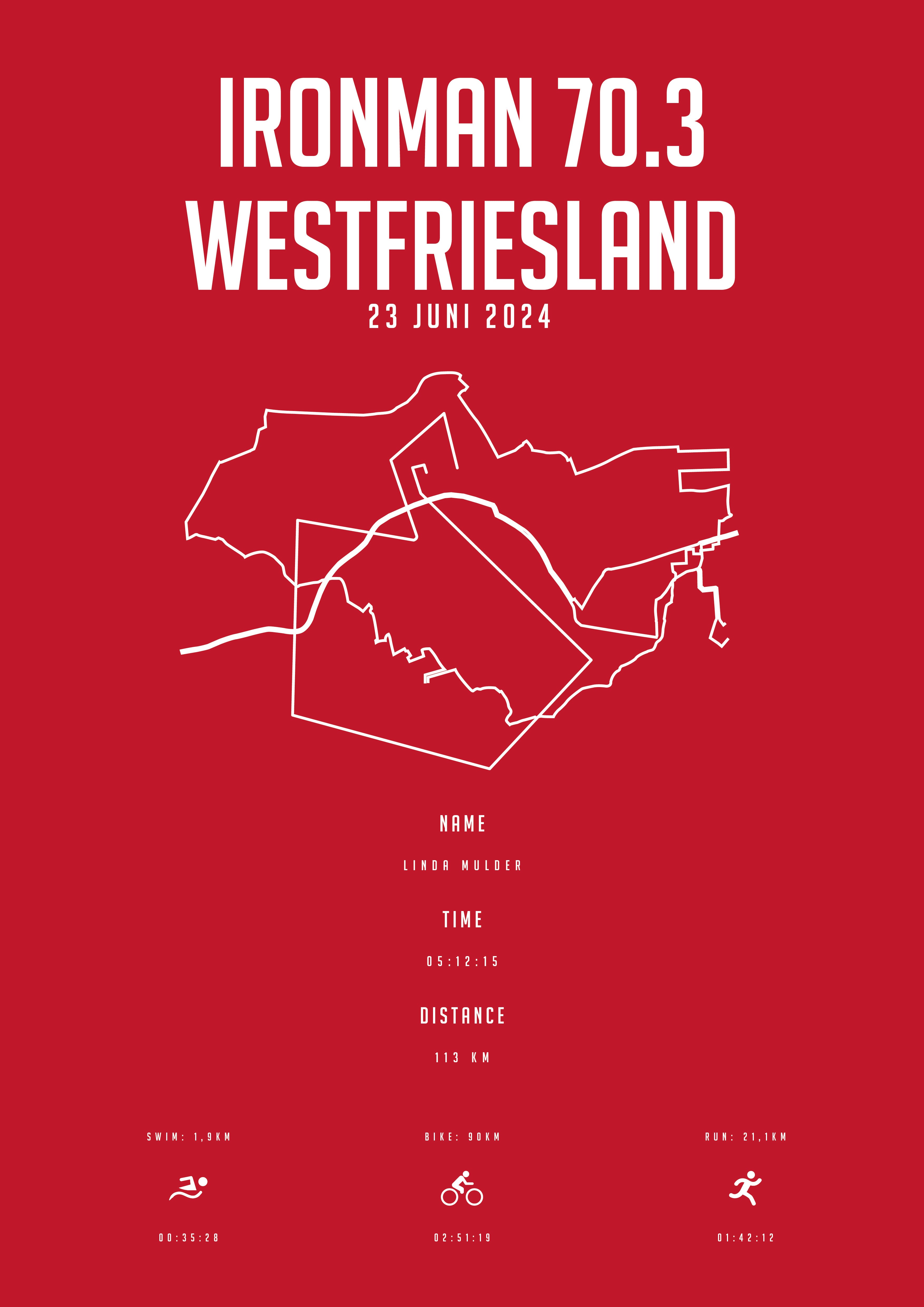 Ironman 70.3 Westfriesland - City Flag - Poster