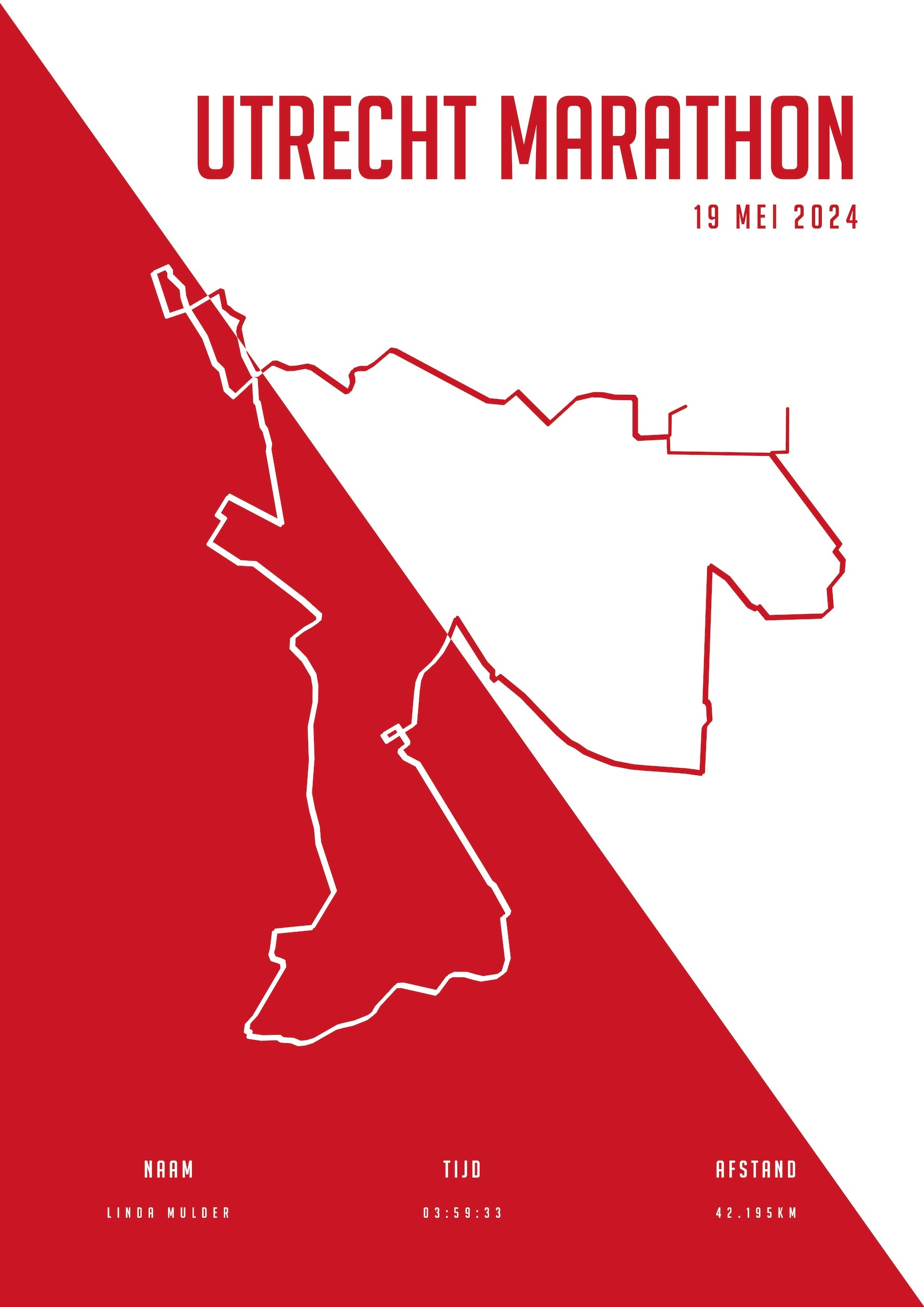 Utrecht Marathon - City Flag - Poster