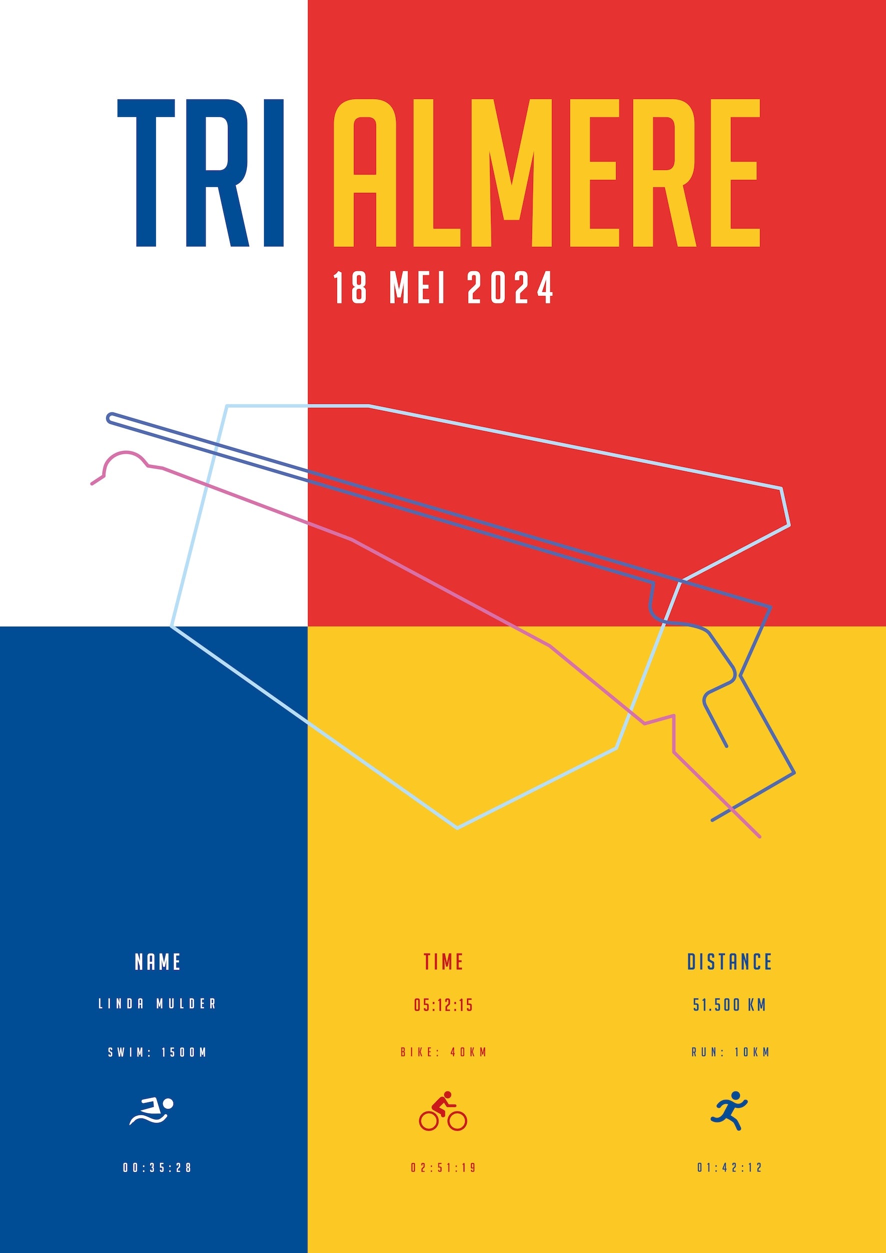 Tri Almere - City Flag - Poster