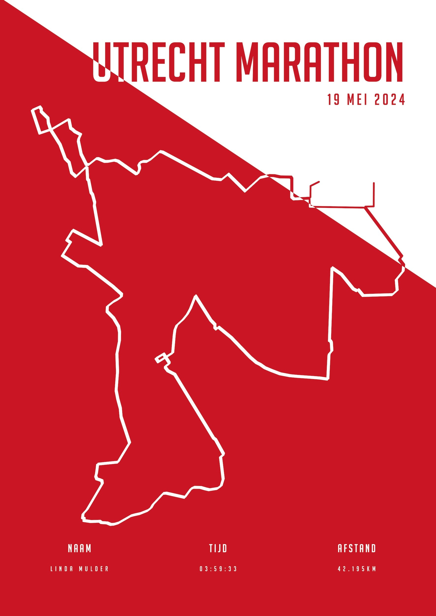 Utrecht Marathon - City Flag - Poster