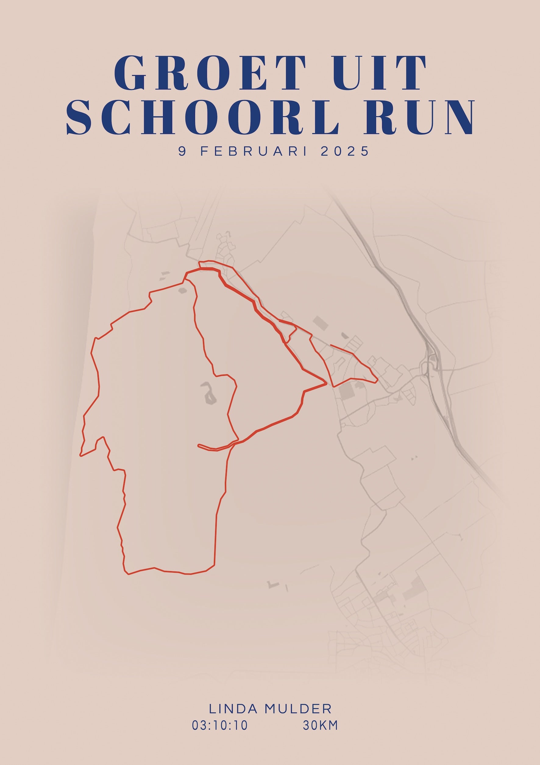 Groet uit Schoorl Run I Classic Citymap I Poster