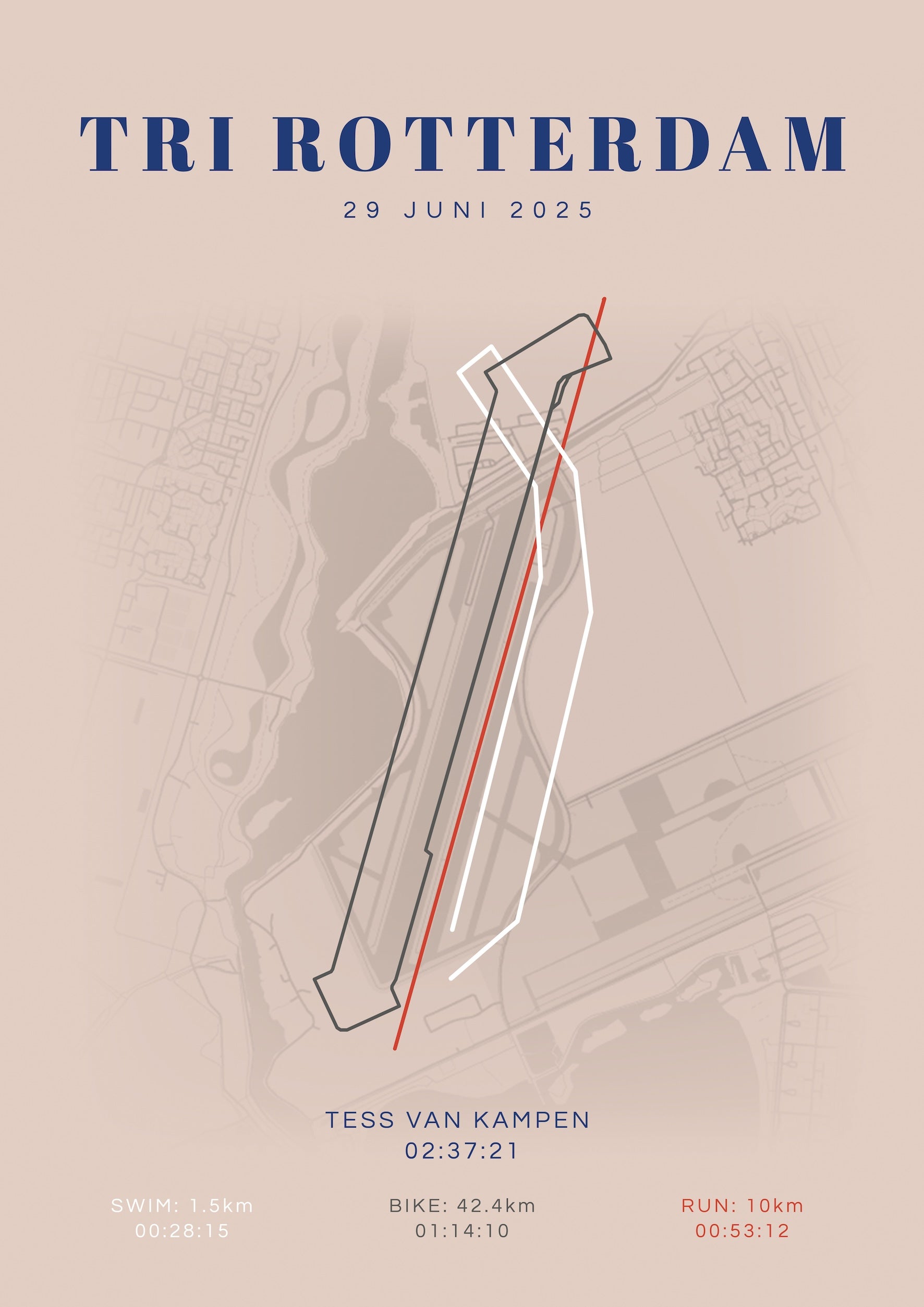 Tri Rotterdam 2025 I Classic Citymap I Poster