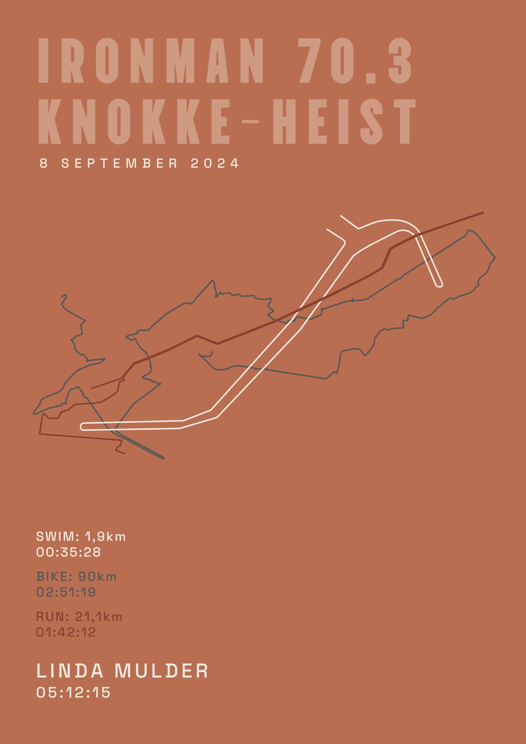 Ironman 70.3 Knokke-Heist I Classic Solid I Poster