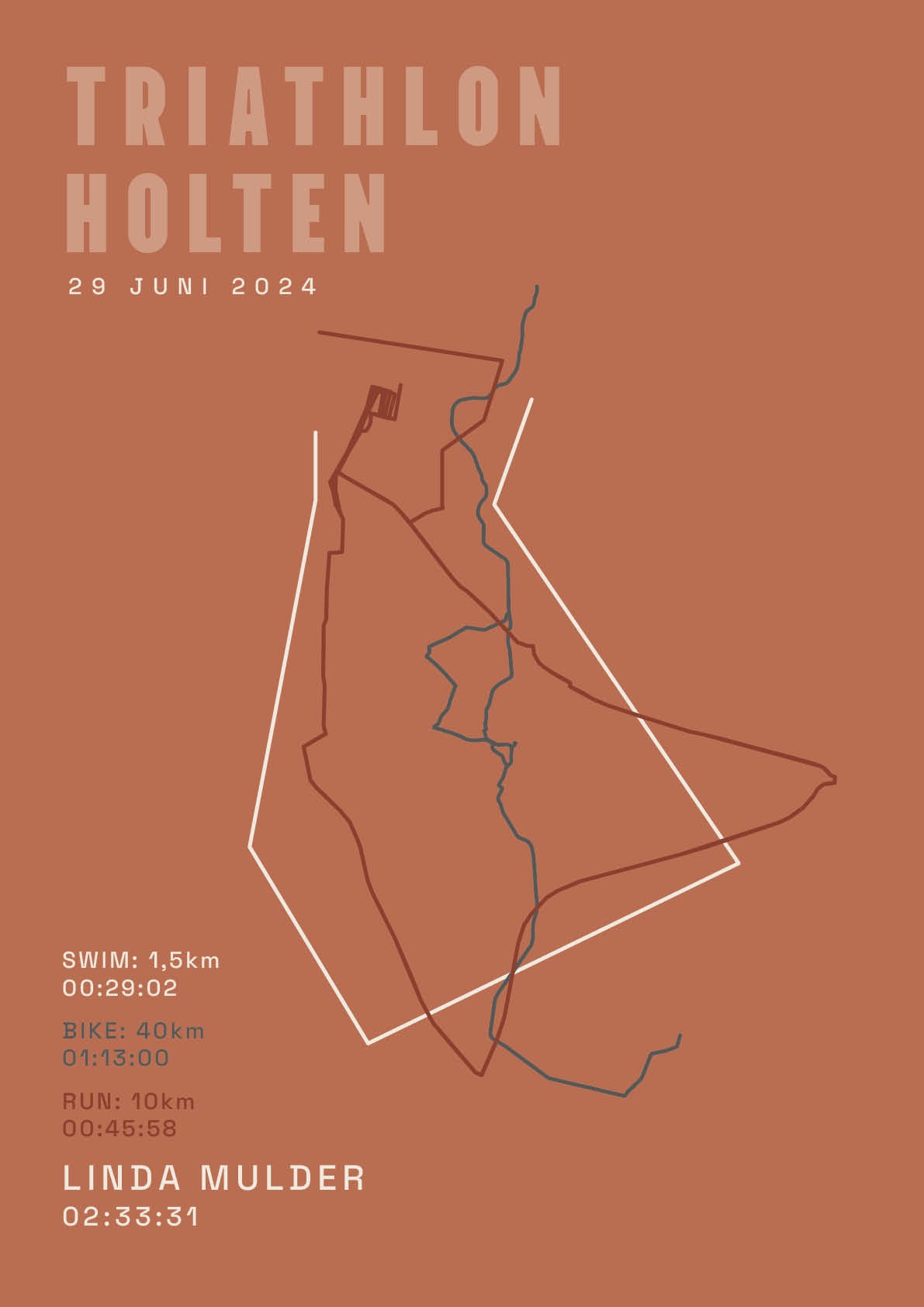 Triathlon Holten - Classic Solid - Poster