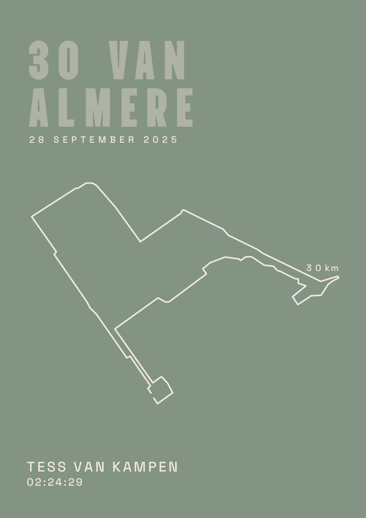De 30 van Almere 2025 I Classic Solid I Poster