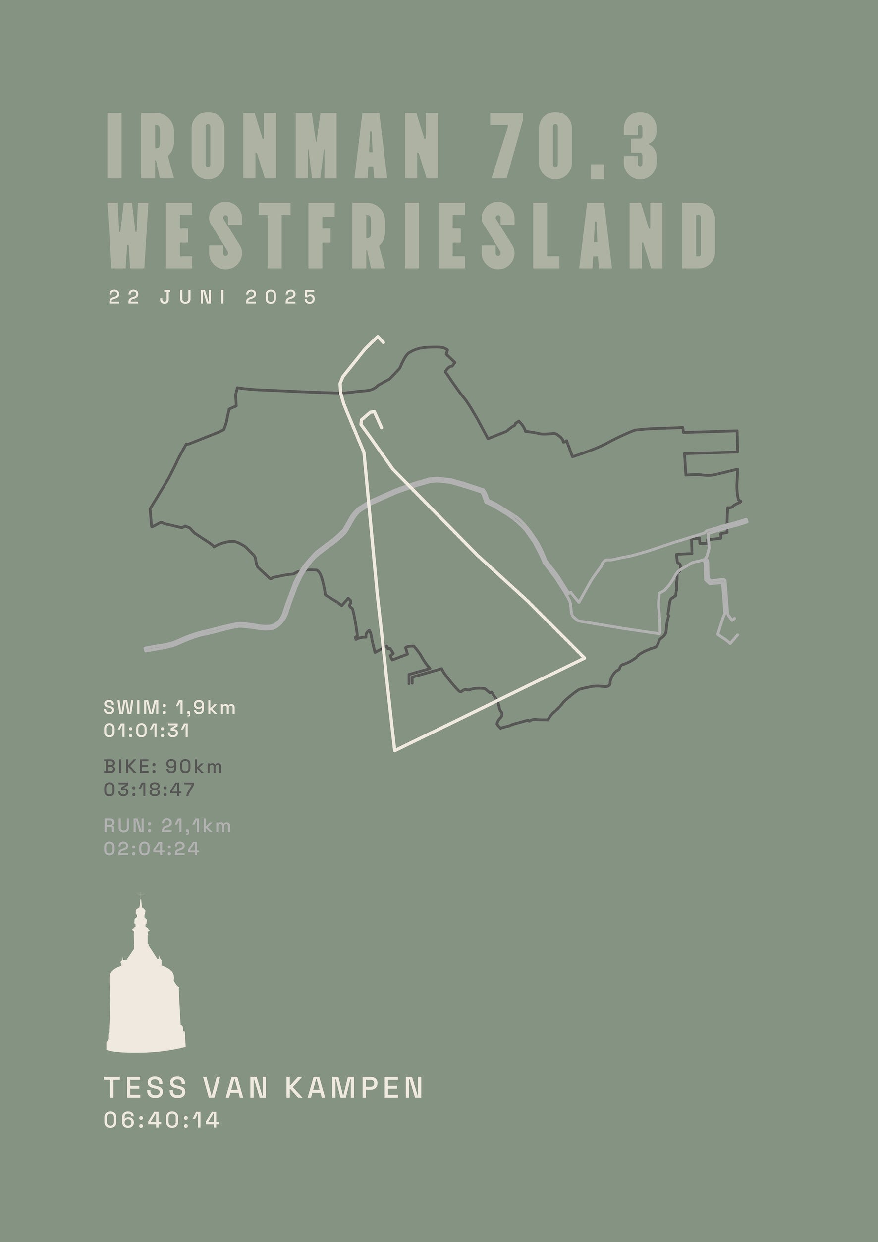 Ironman 70.3 Westfriesland 2025 I Classic Solid I Poster