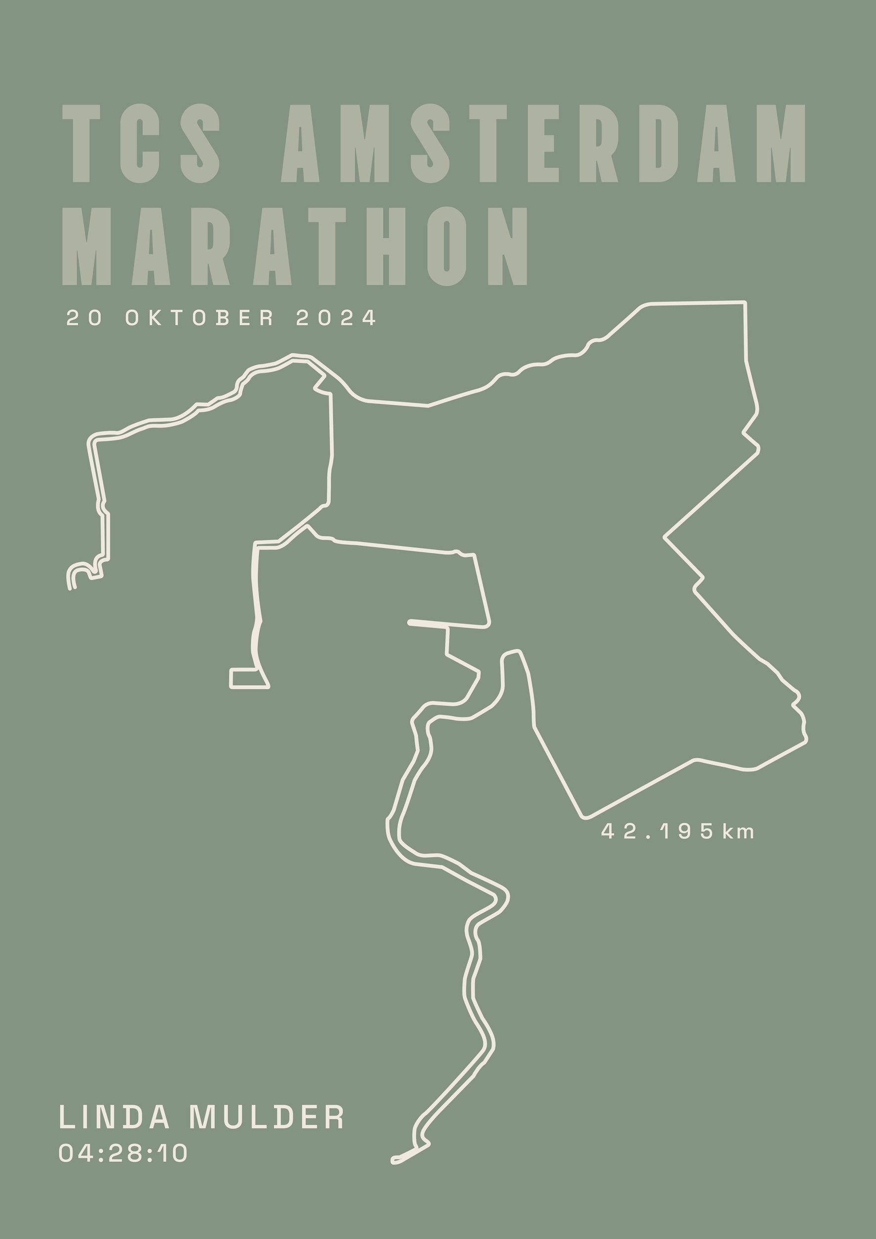 Amsterdam Marathon 2024 I Classic Solid I Poster