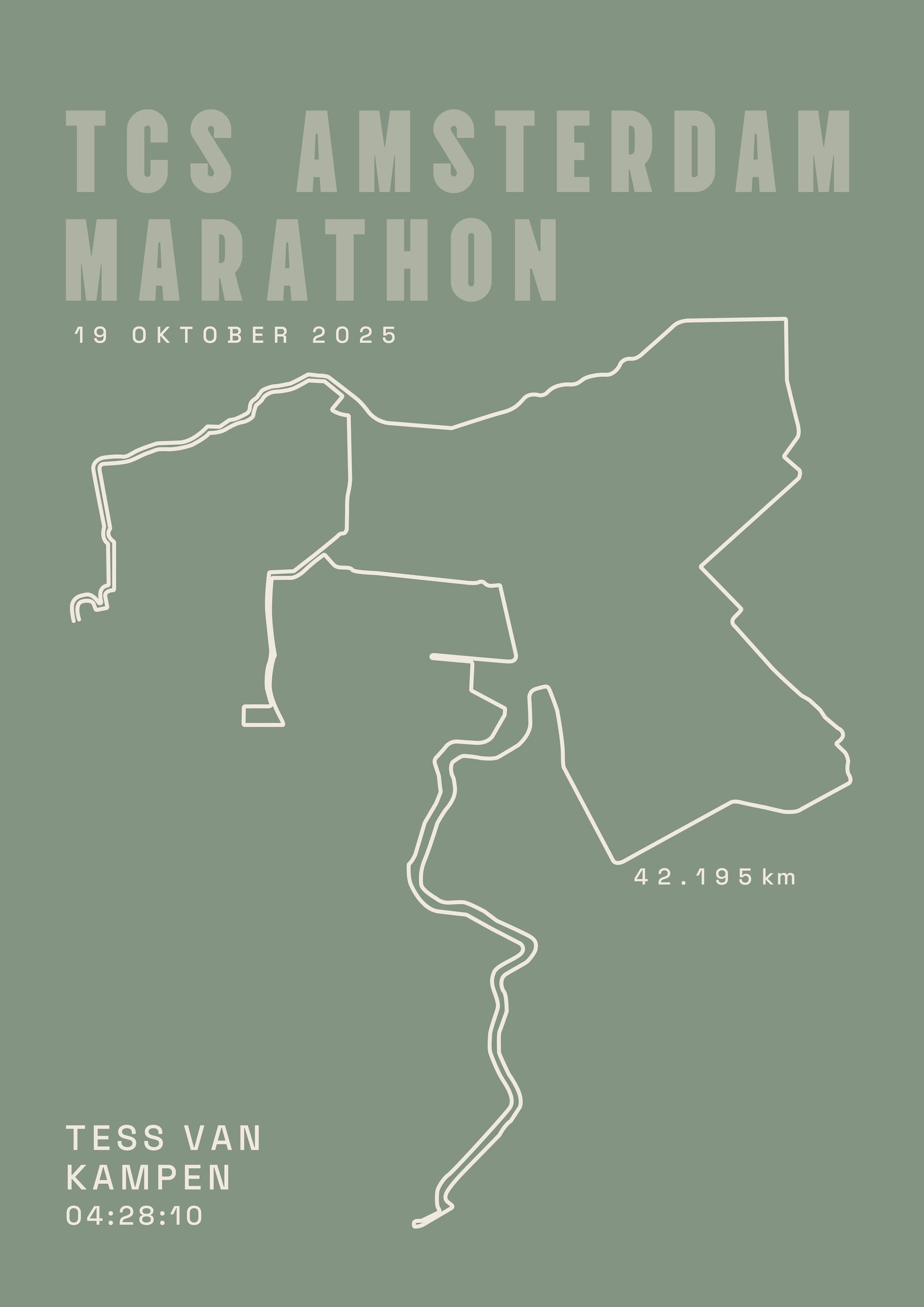 Amsterdam Marathon 2025 I Classic Solid I Poster
