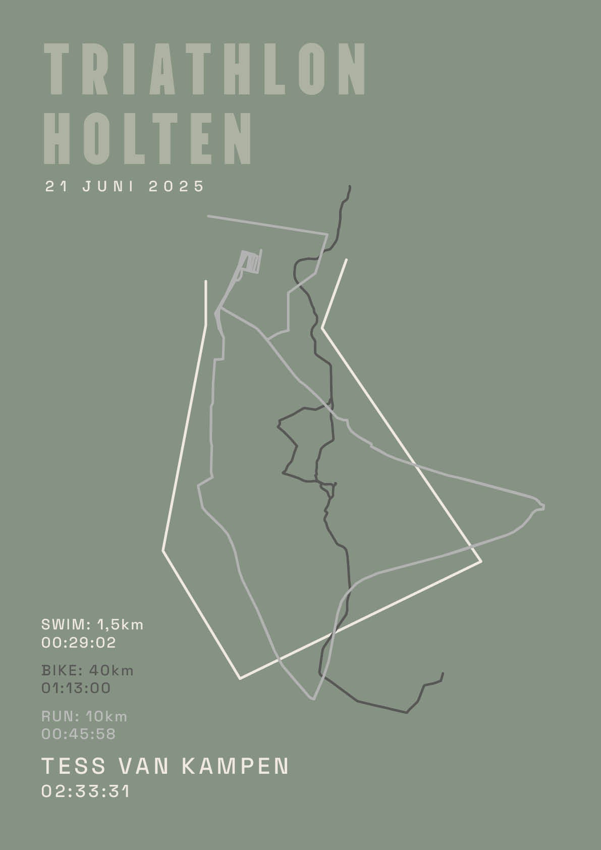 Triathlon Holten 2025 I Classic Solid I Poster