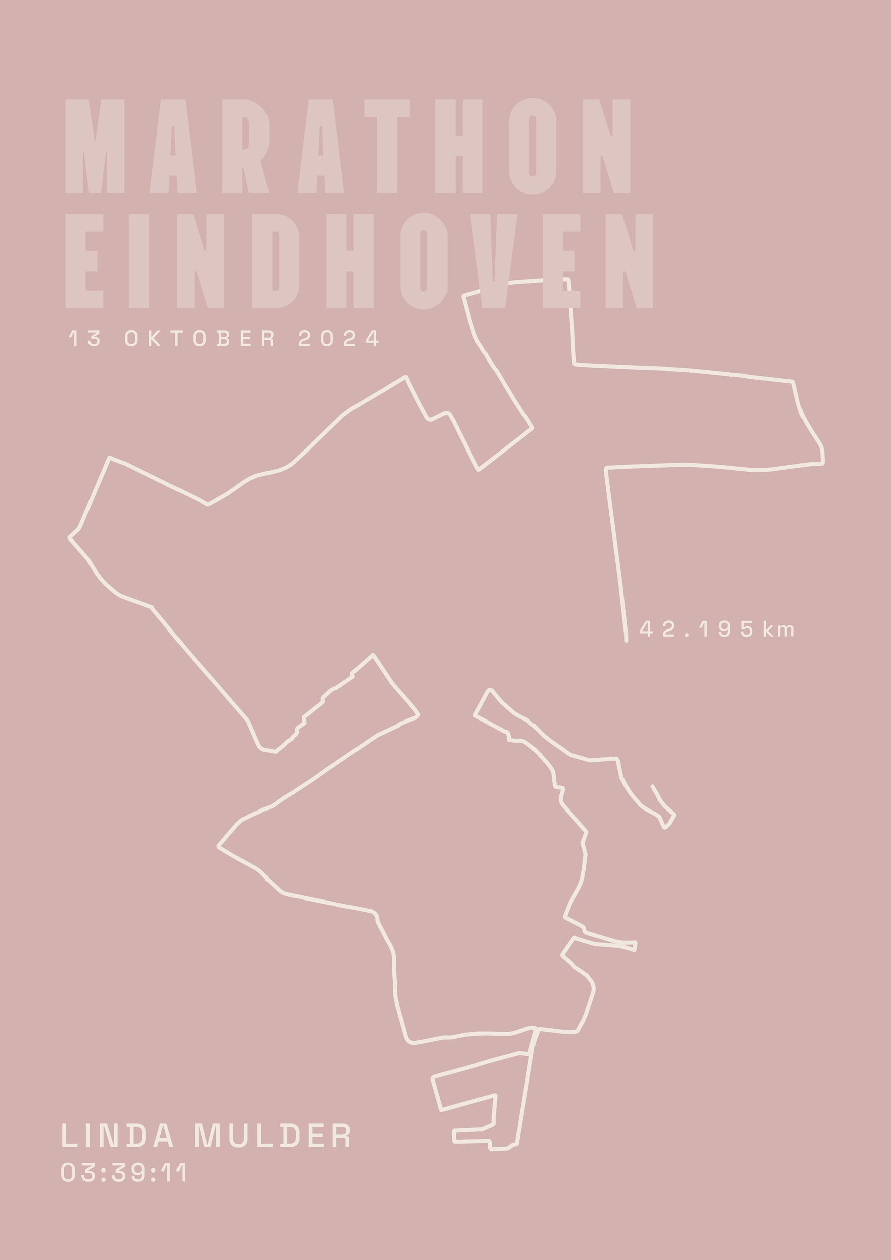 Marathon Eindhoven I Classic Solid I Poster