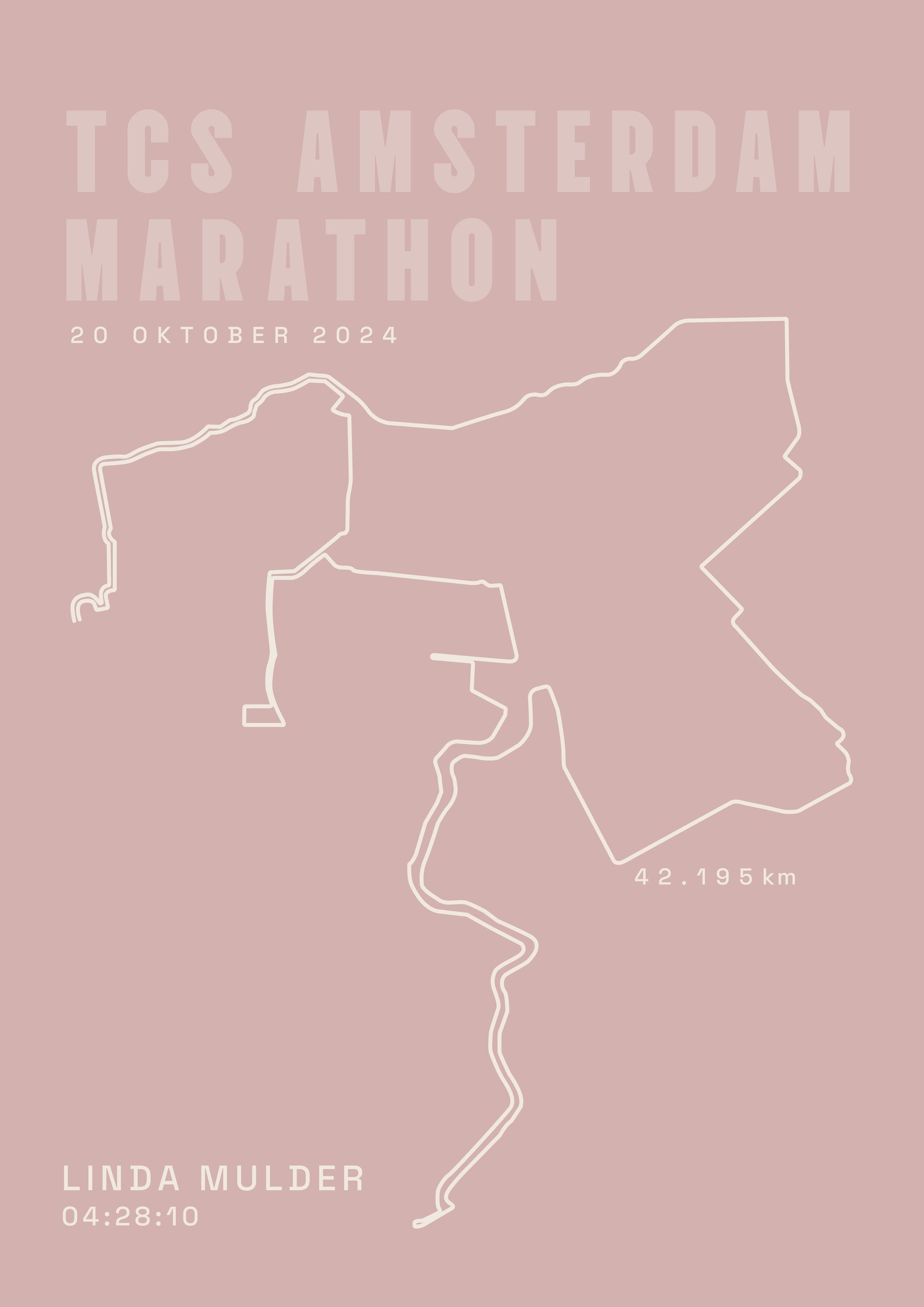 Amsterdam Marathon 2024 I Classic Solid I Poster