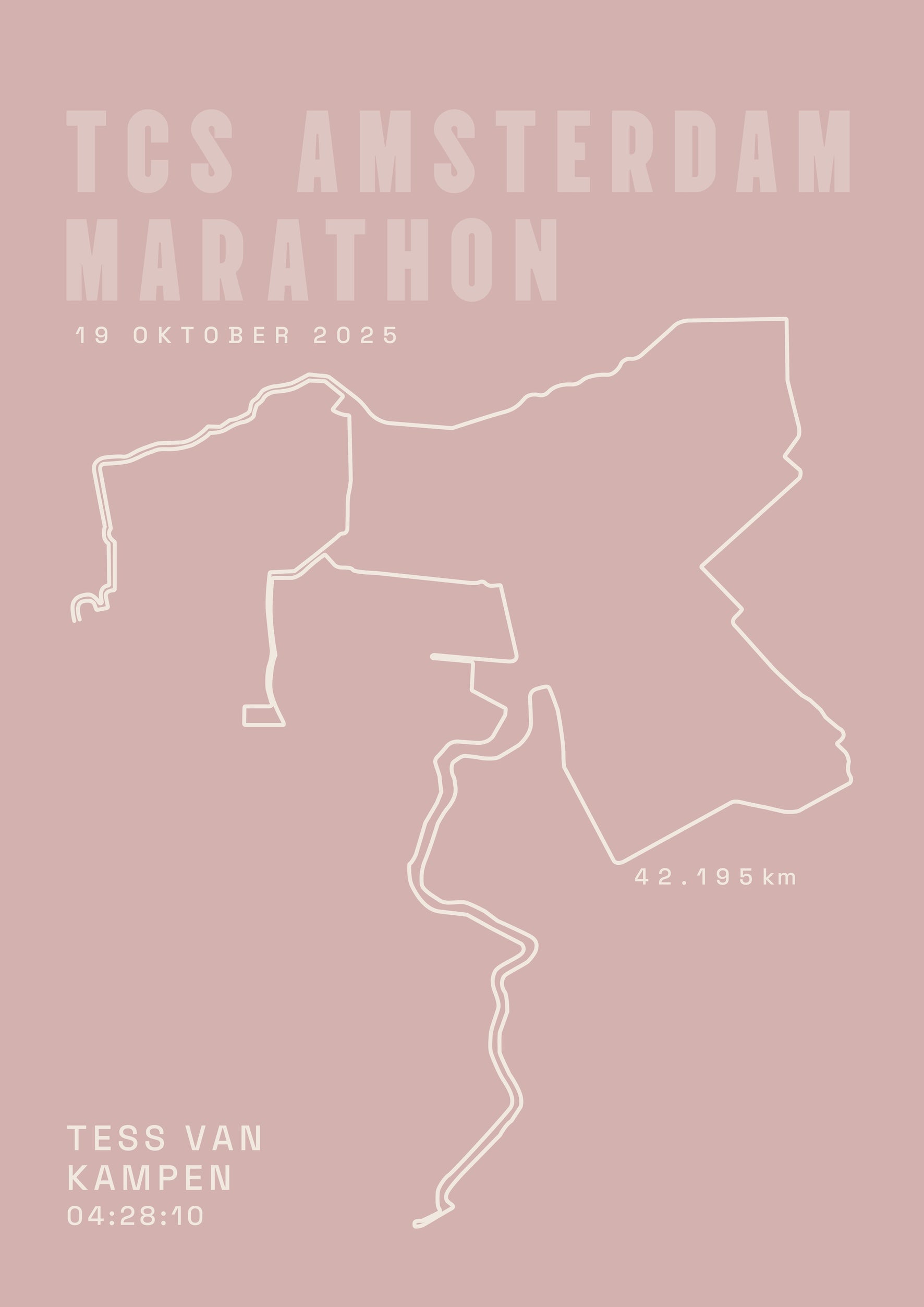 Amsterdam Marathon 2025 I Classic Solid I Poster