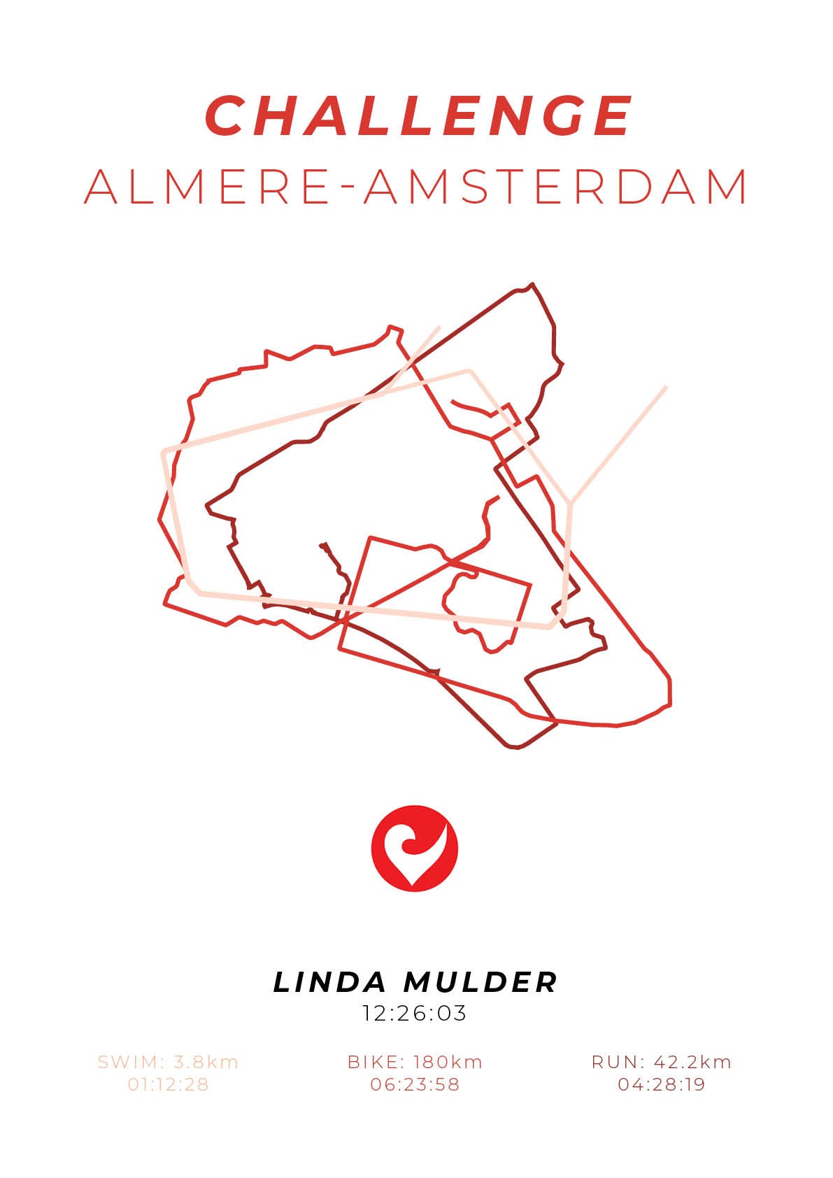 Poster met naam I Challenge Almere-Amsterdam 2024 I Limited Edition