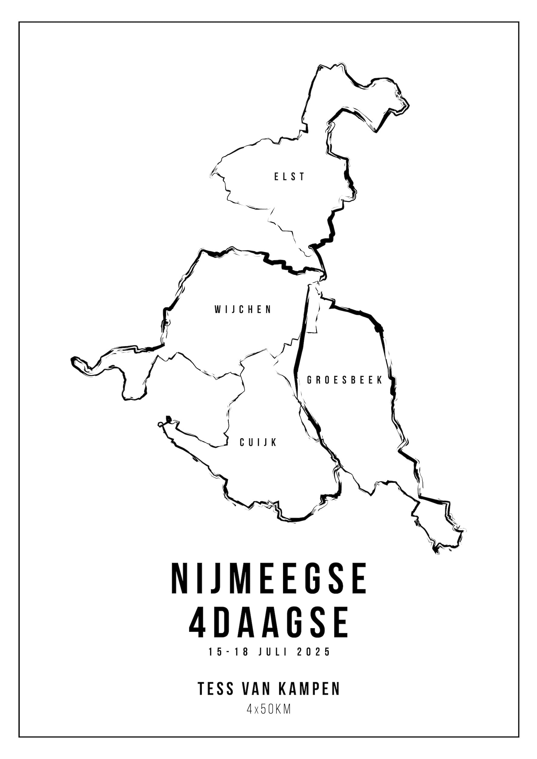 2025 Nijmeegse 4Daagse poster met naam!