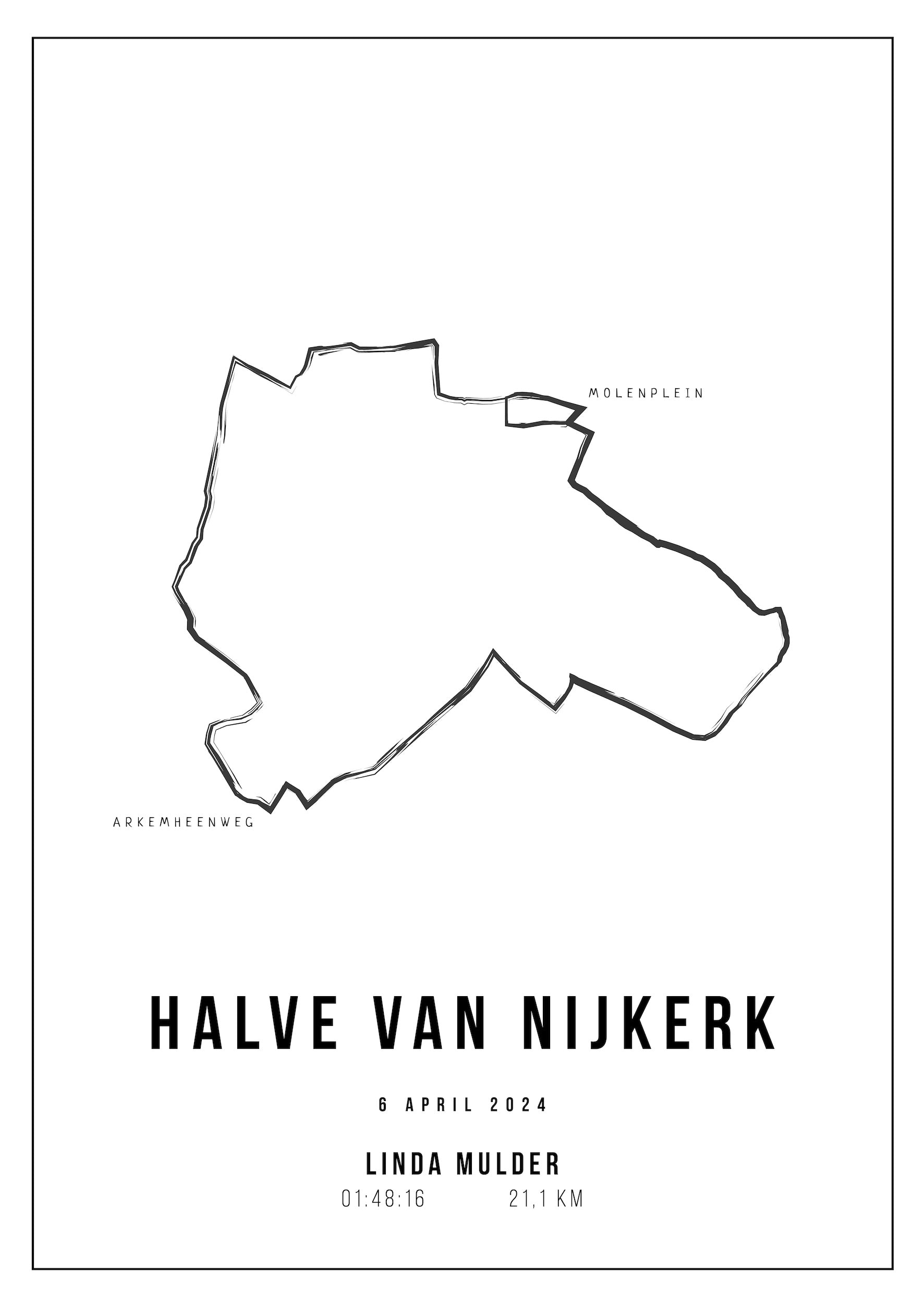 Halve van Nijkerk 2024 - Handmade Drawing - Poster