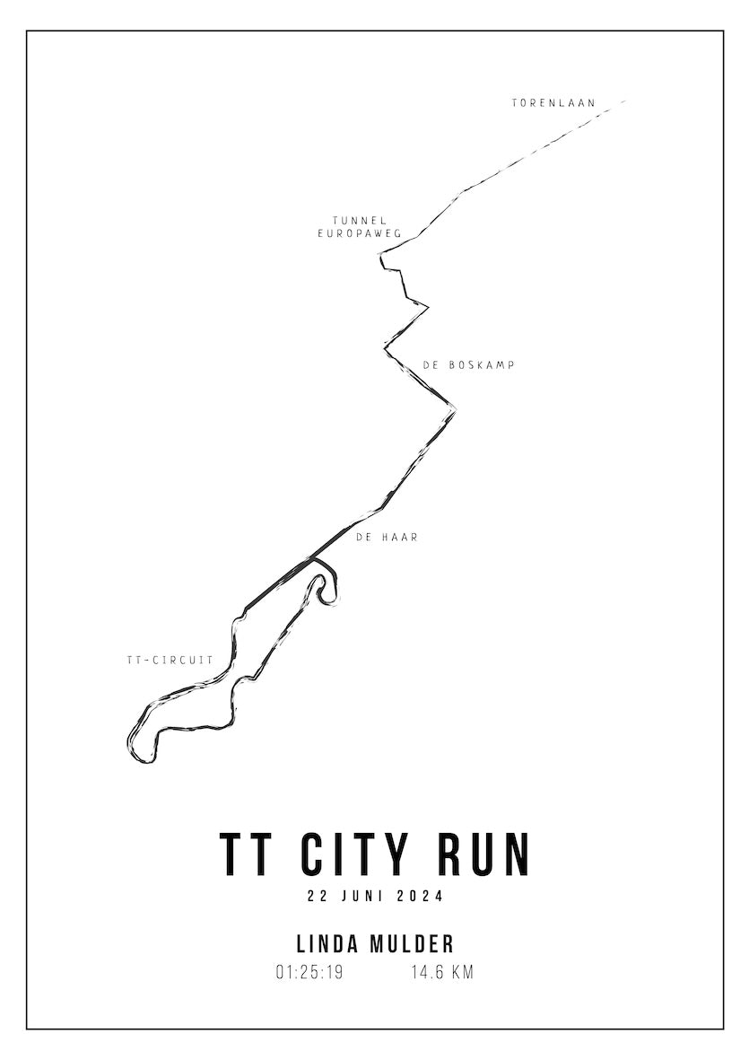 TT City Run - Handmade Drawing - Poster