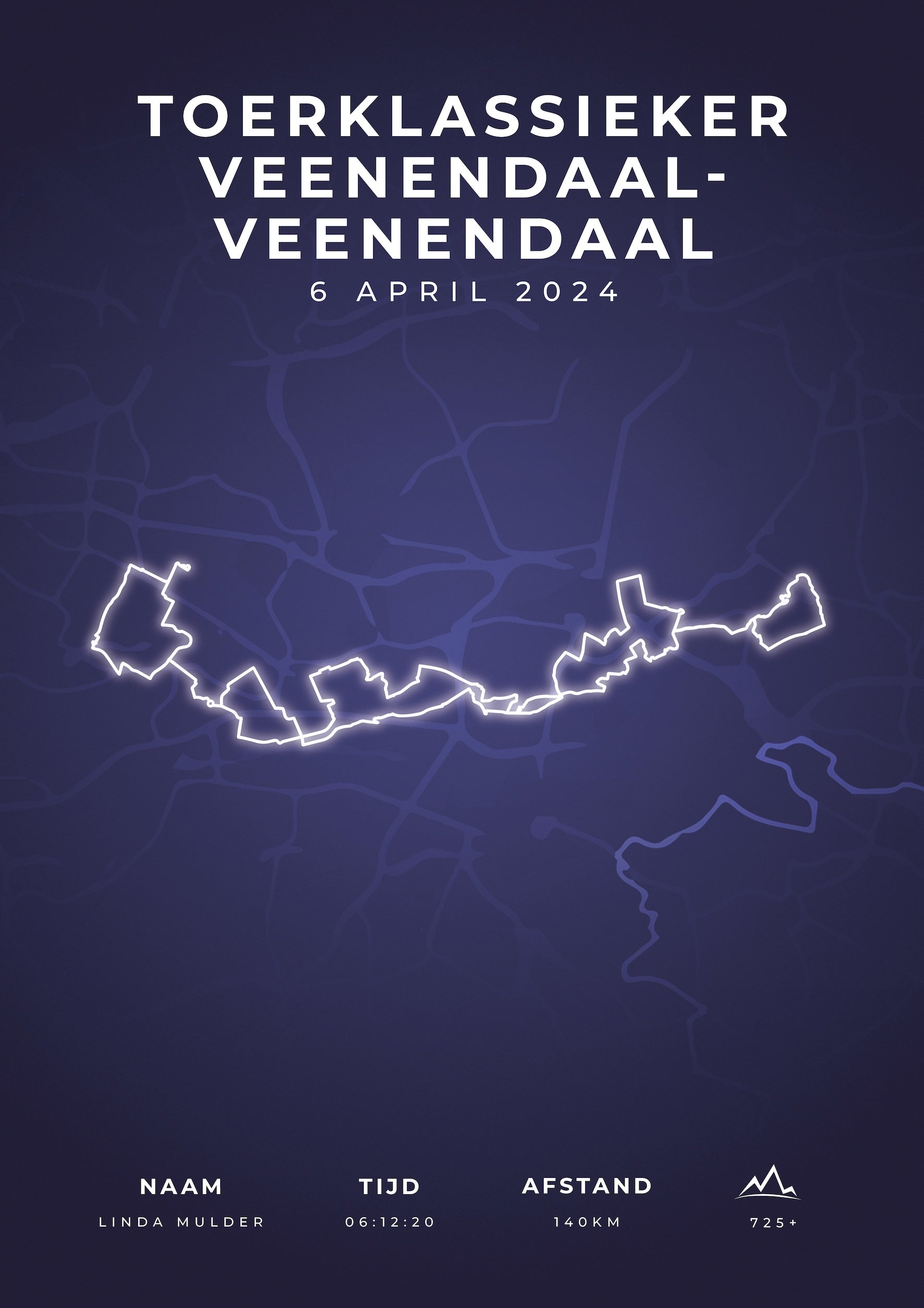 Toerklassieker Veenendaal-Veenendaal 140KM I Modern Citymap I Poster