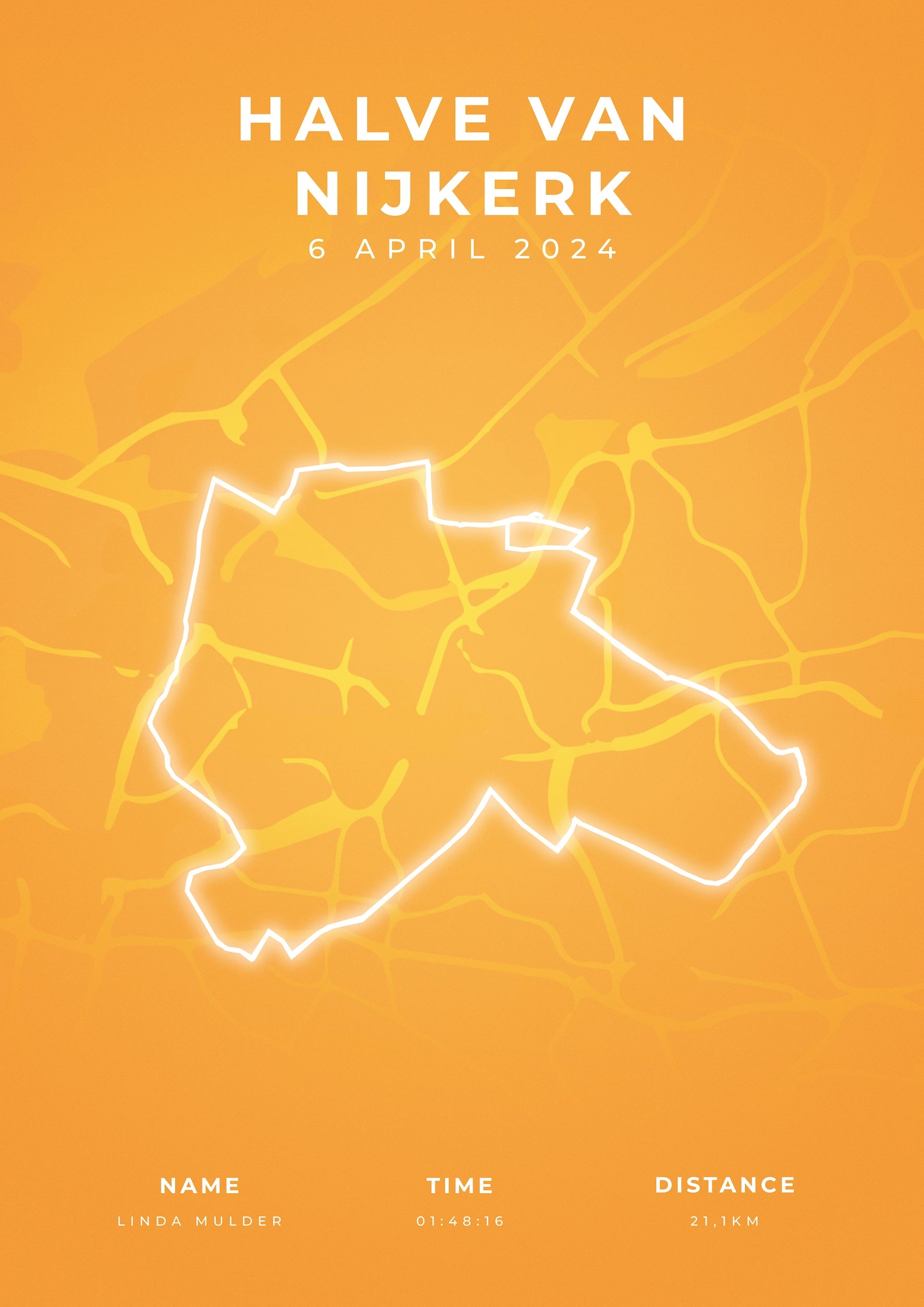 Halve van Nijkerk 2024 - Modern Citymap - Poster
