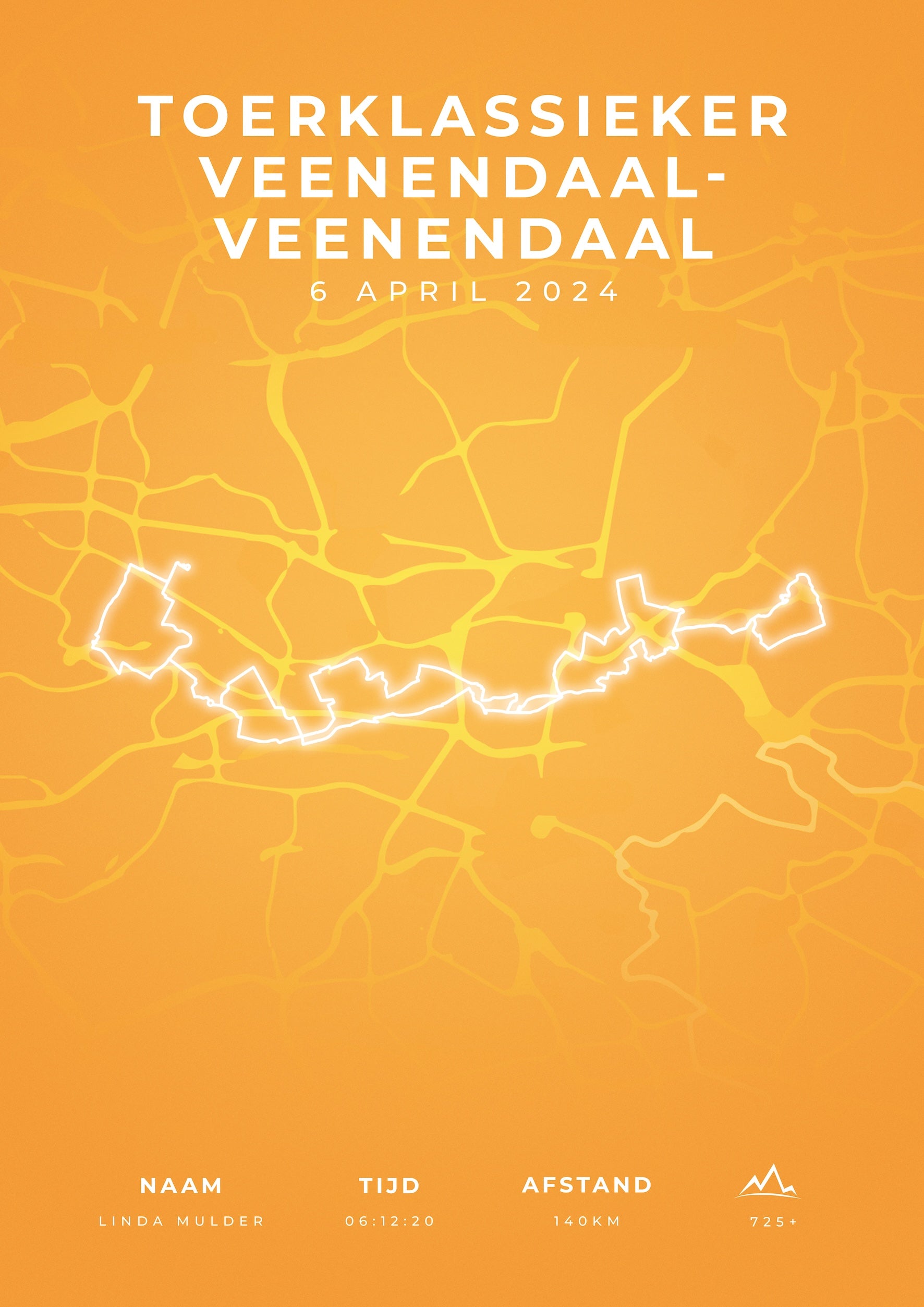 Toerklassieker Veenendaal-Veenendaal 140KM I Modern Citymap I Poster