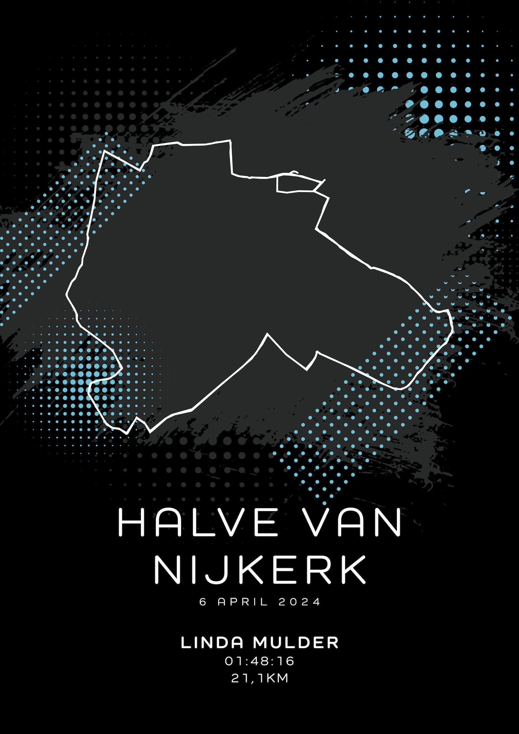 Halve van Nijkerk 2024 - Modern Dark - Poster