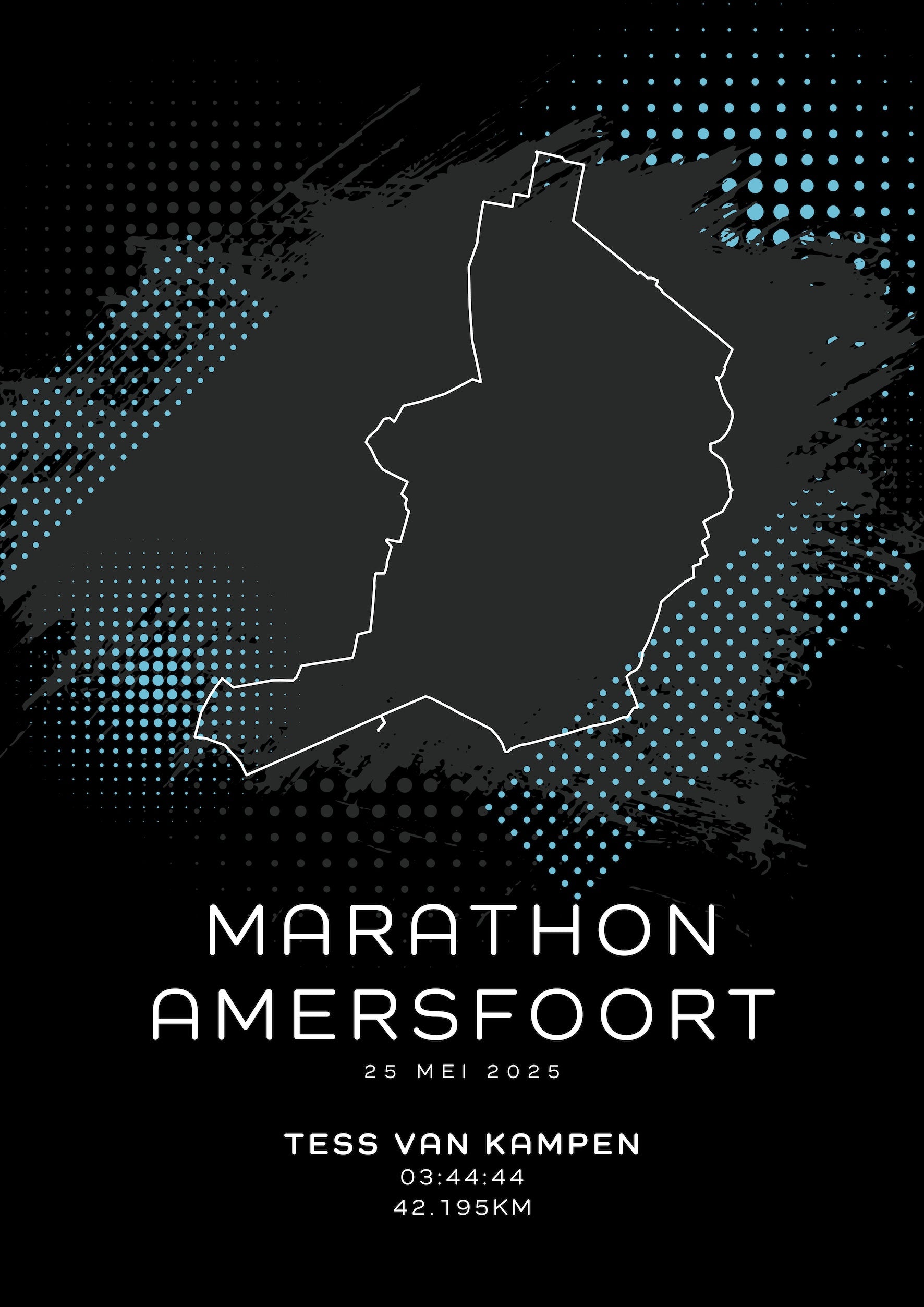 Marathon Amersfoort 2025 I Modern Dark I Poster