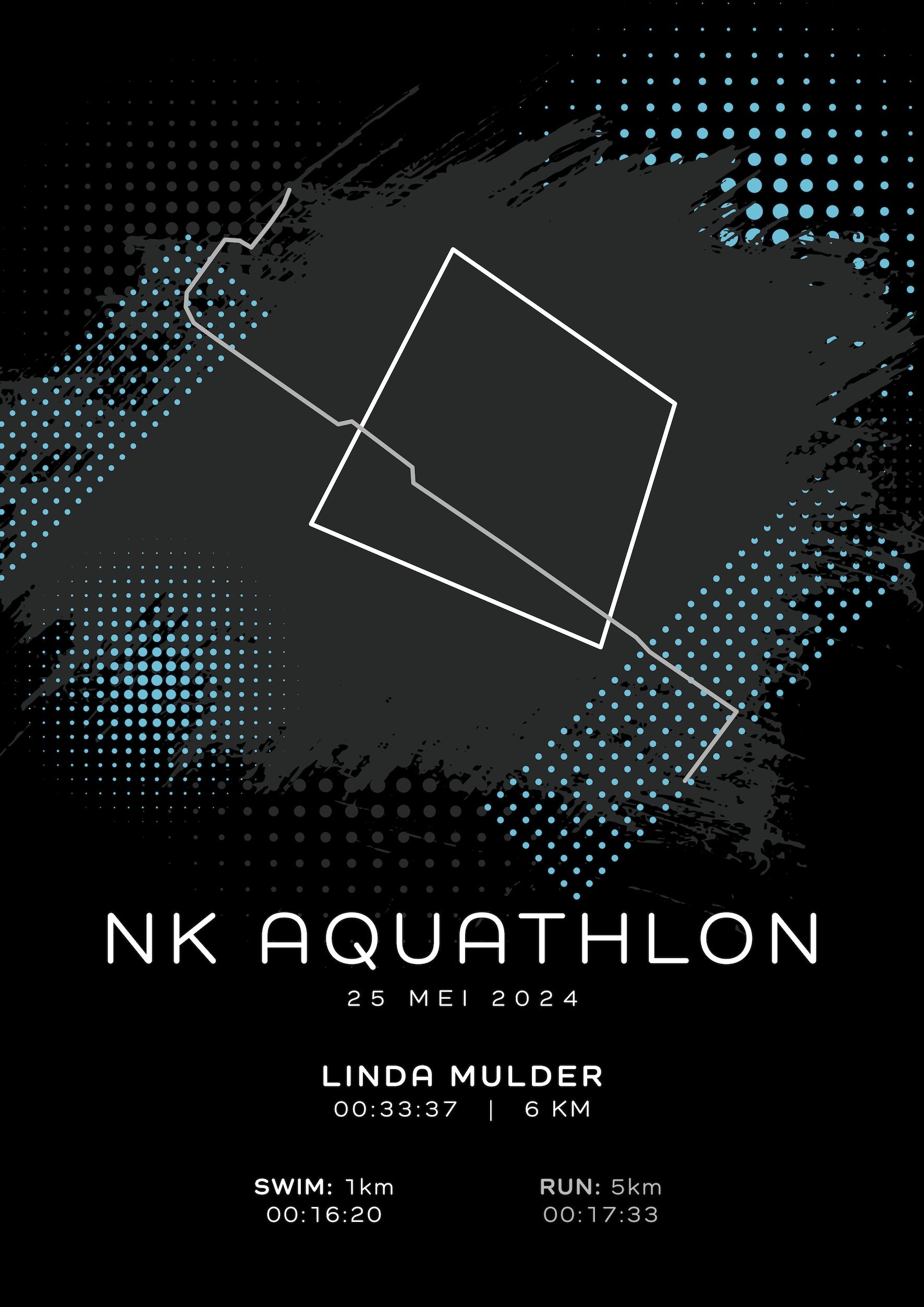 NK Aquathlon 2024 - Modern Dark - Poster