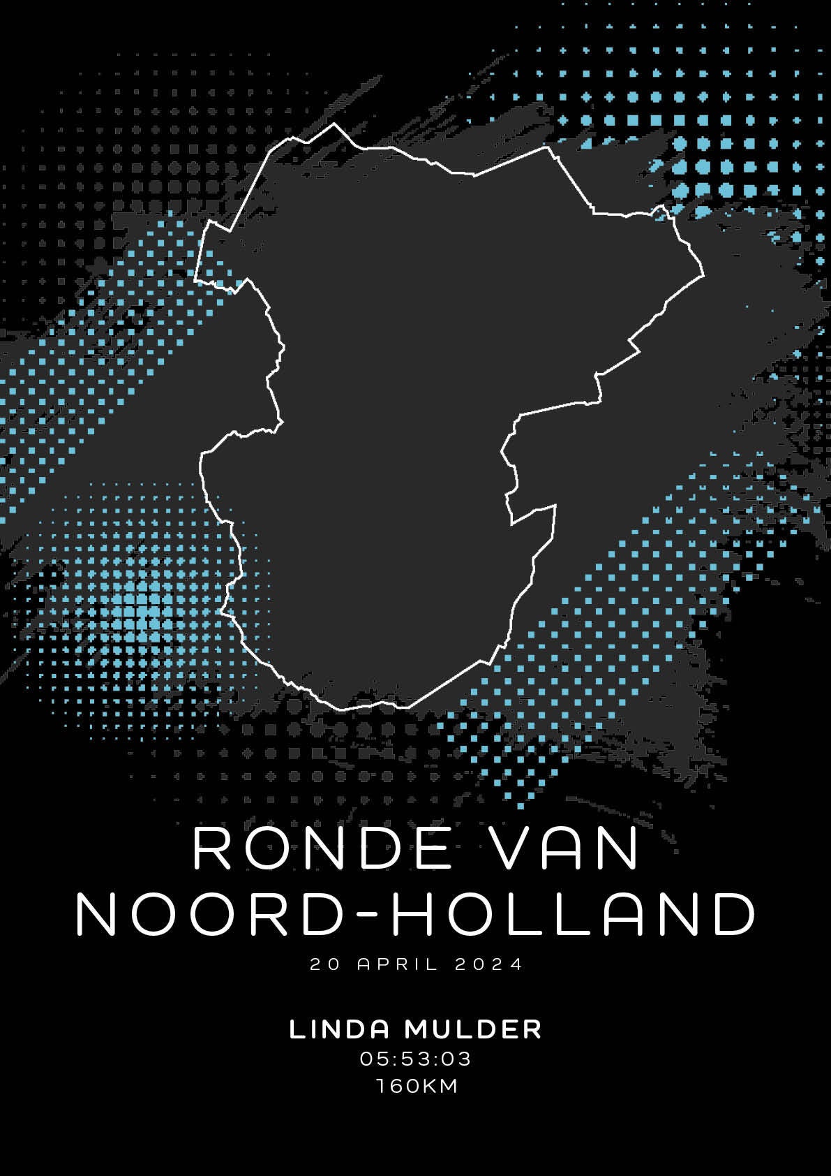 Ronde van Noord-Holland - Modern Dark - Poster