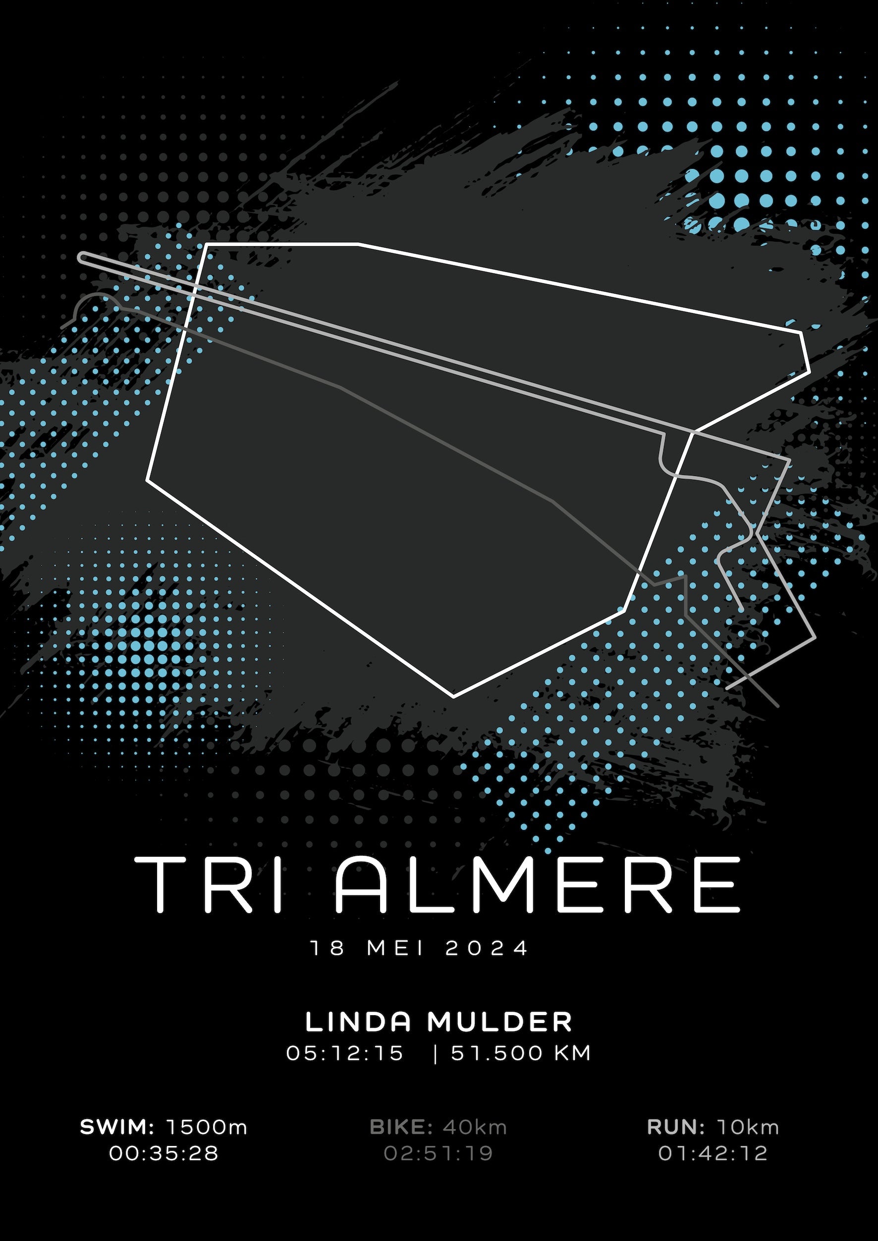Tri Almere - Modern Dark - Poster