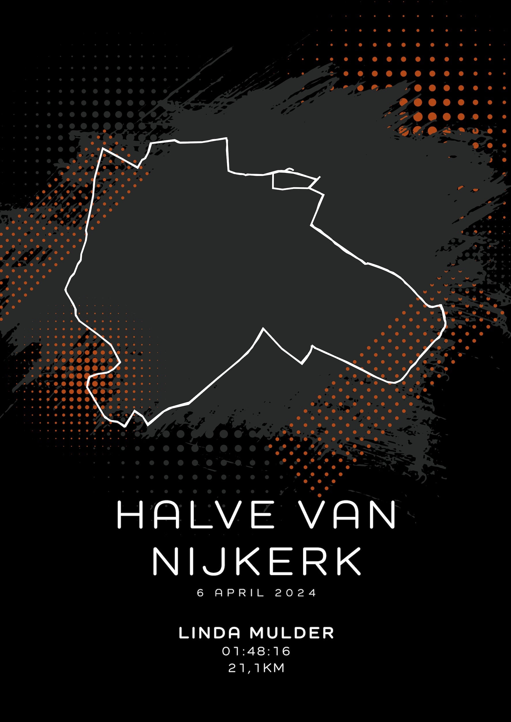Halve van Nijkerk 2024 - Modern Dark - Poster