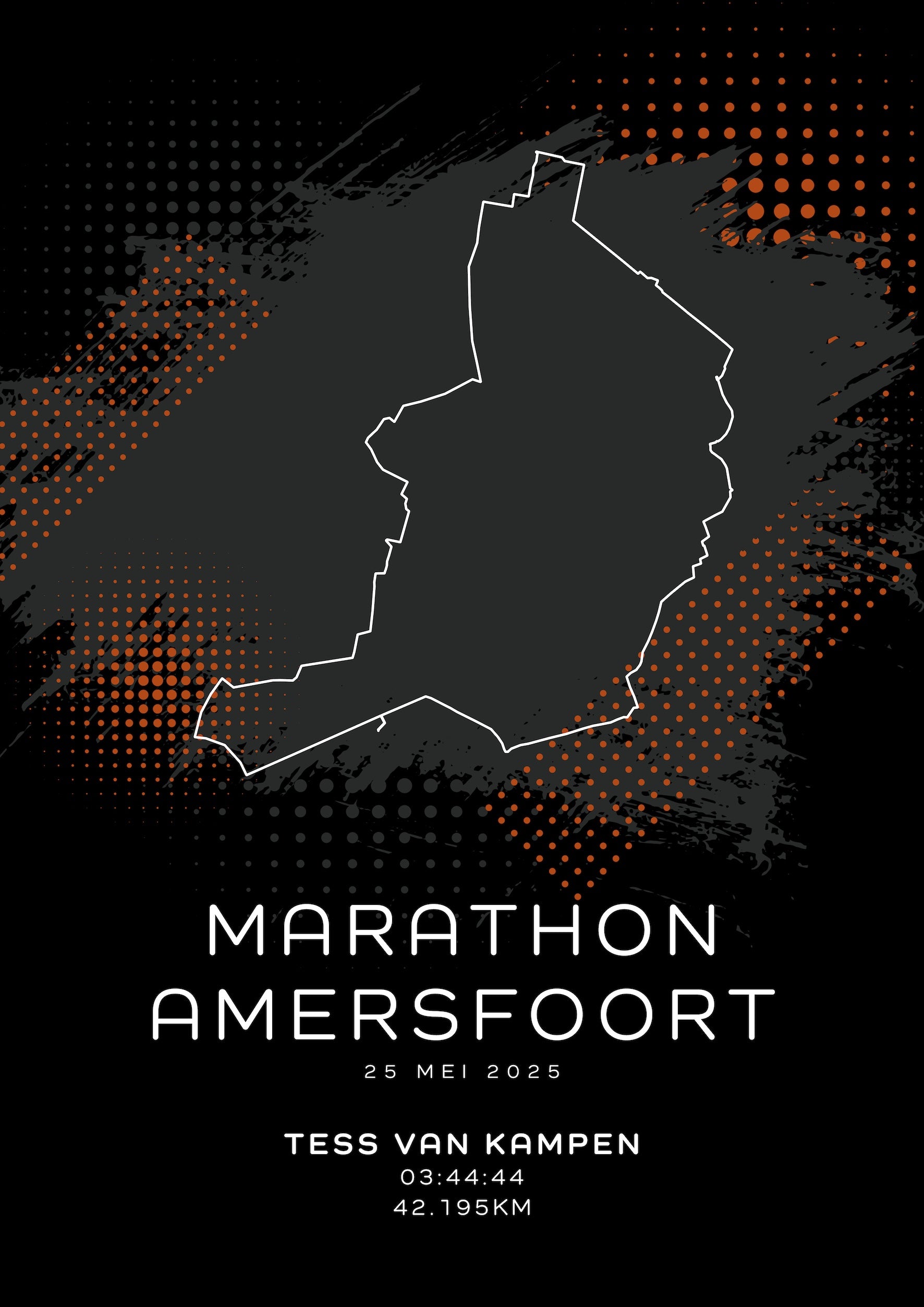Marathon Amersfoort 2025 I Modern Dark I Poster
