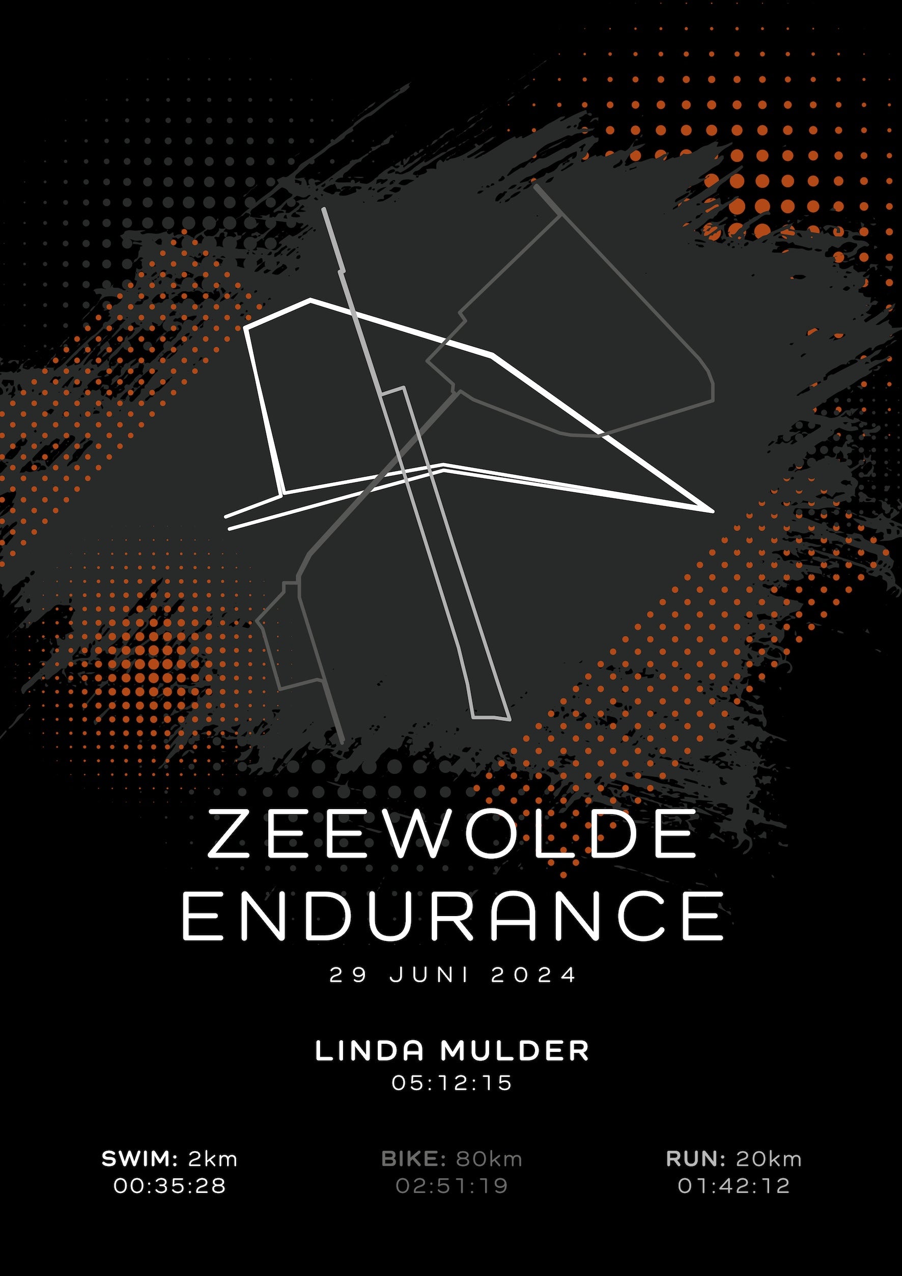 Zeewolde Endurance - Modern Dark - Poster