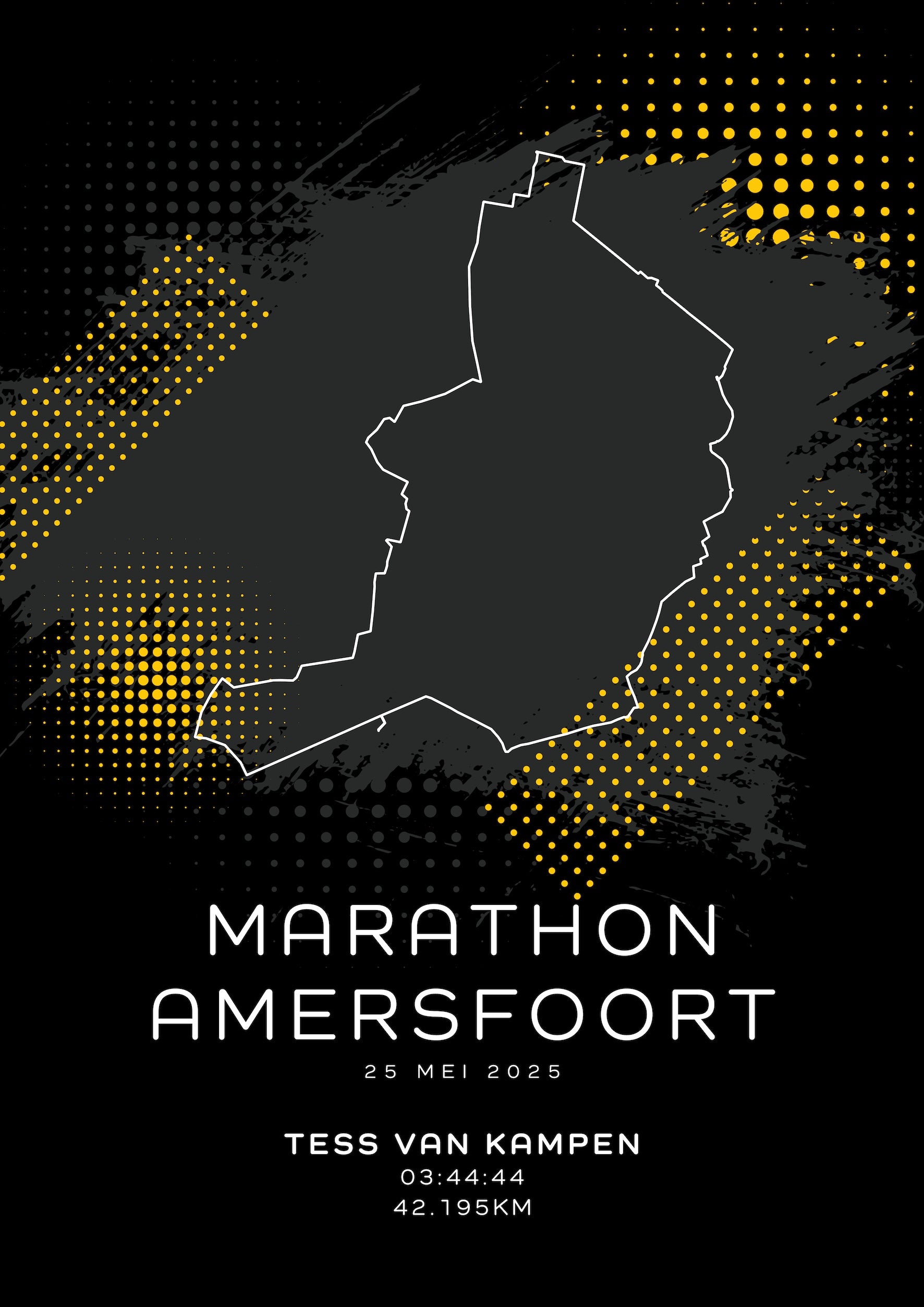 Marathon Amersfoort 2025 I Modern Dark I Poster