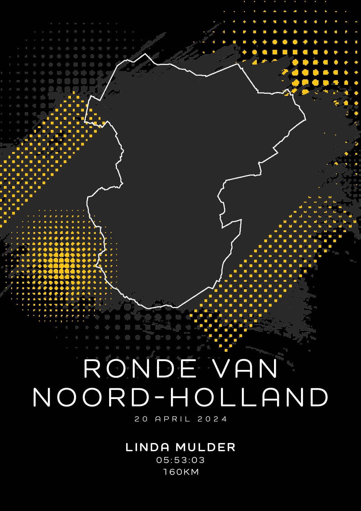 Ronde van Noord-Holland - Modern Dark - Poster