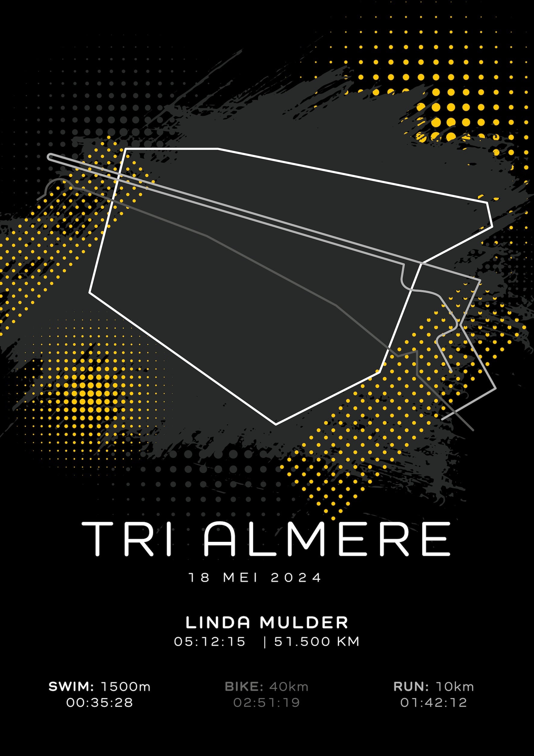 Tri Almere - Modern Dark - Poster