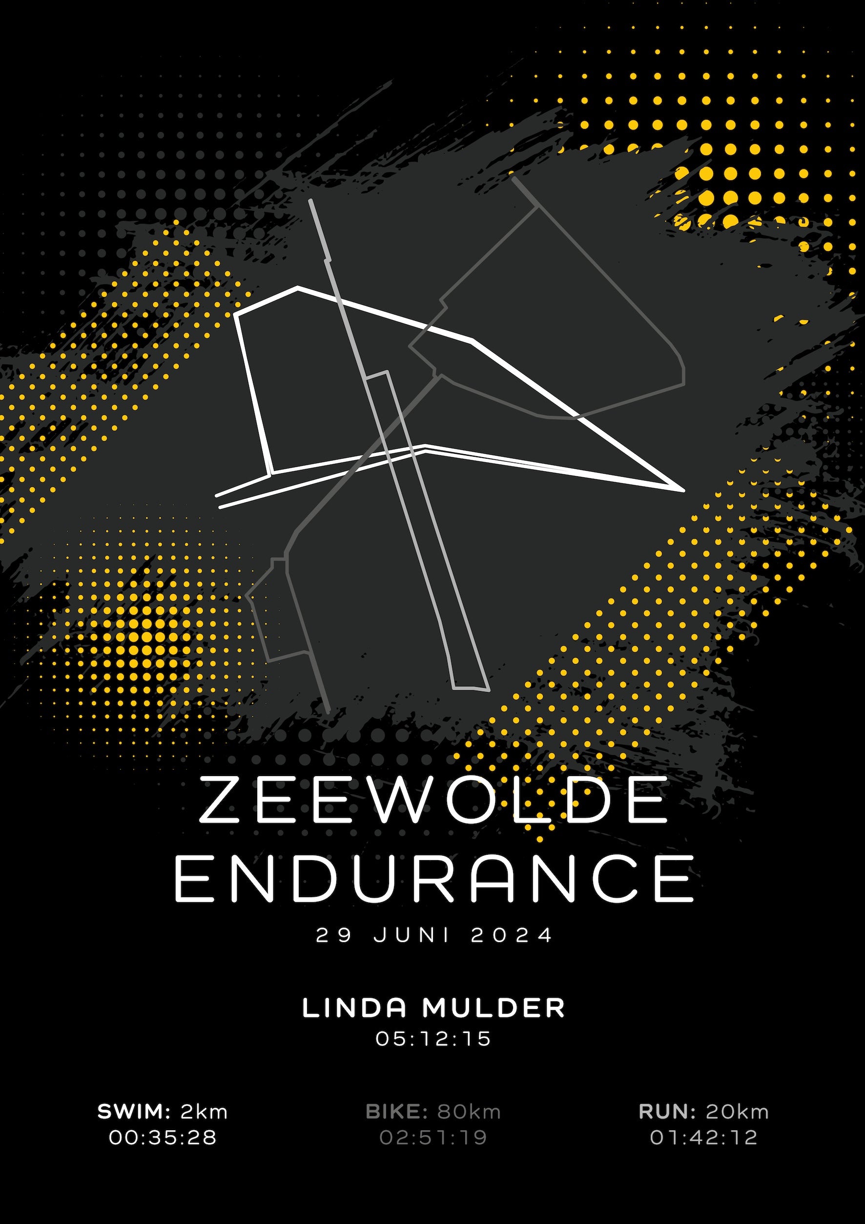Zeewolde Endurance - Modern Dark - Poster