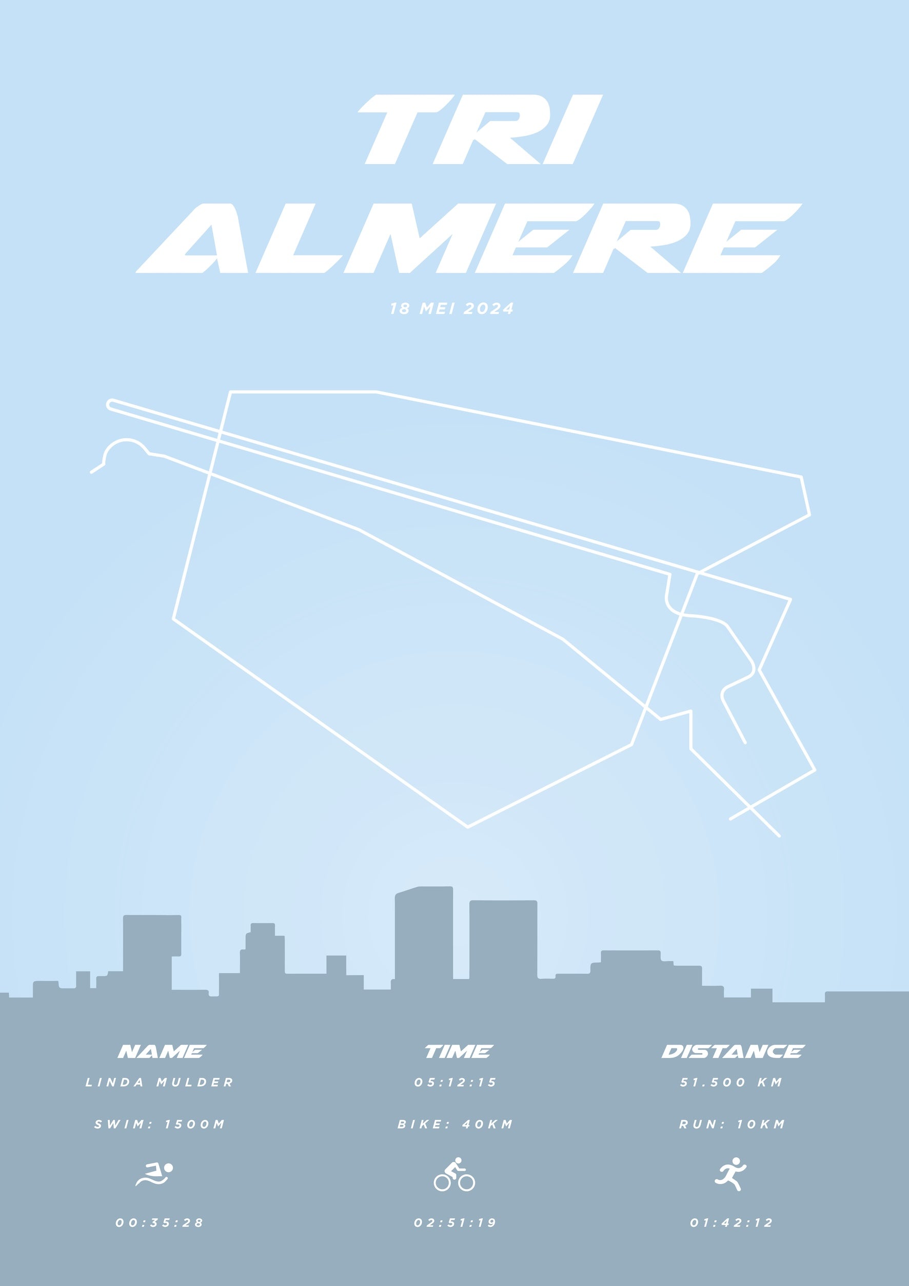 Tri Almere - Pastel Skyline - Poster