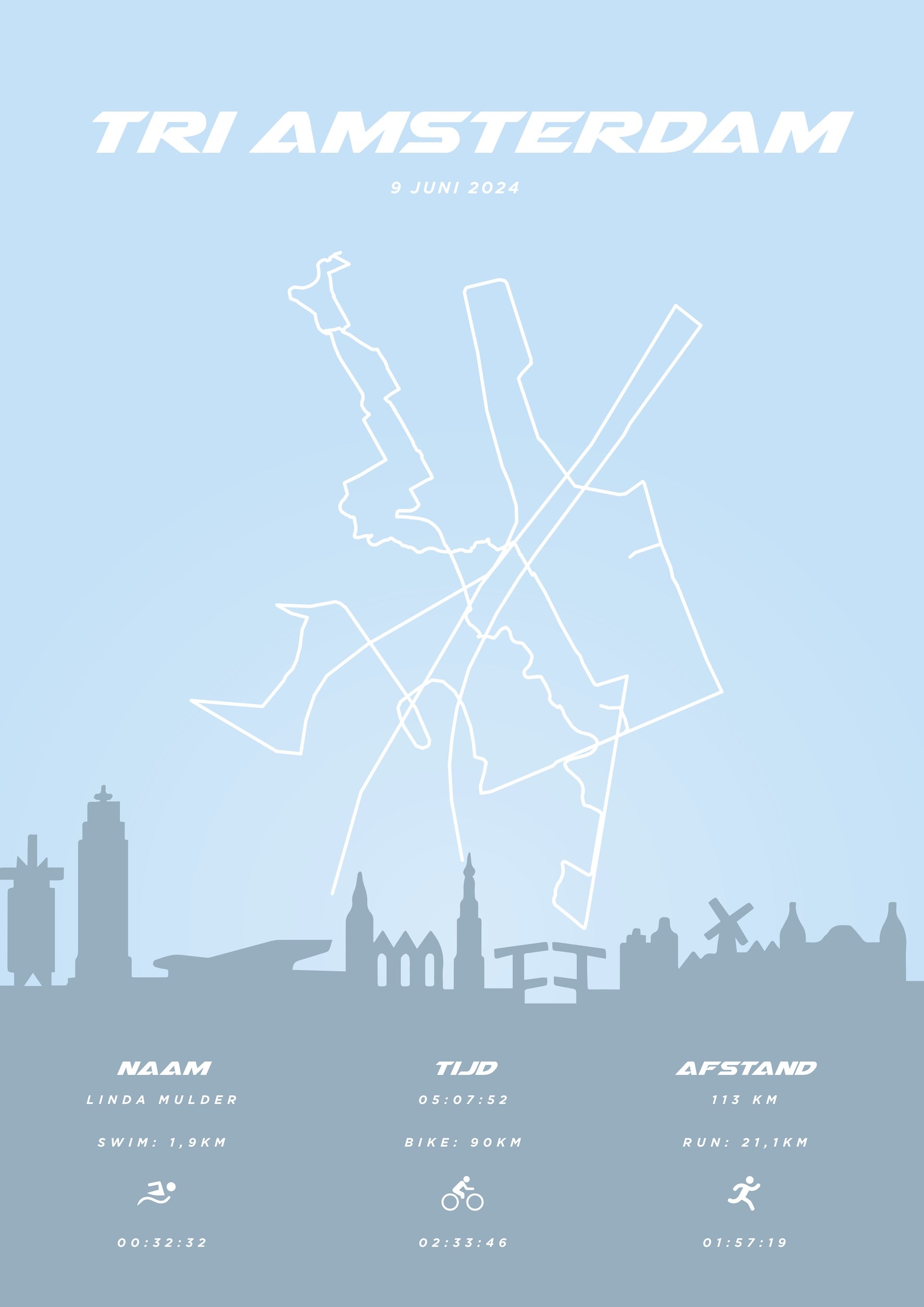 Tri Amsterdam - Pastel Skyline - Poster