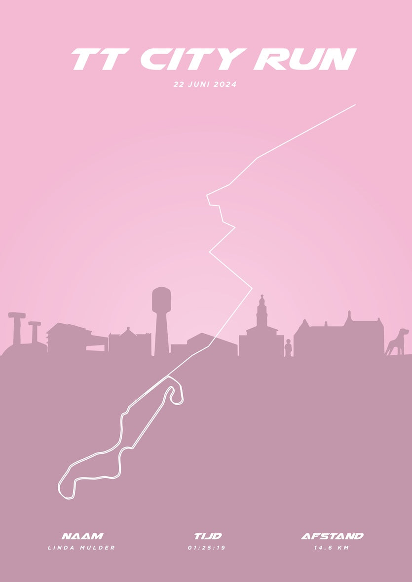 TT City Run - Pastel Skyline - Poster