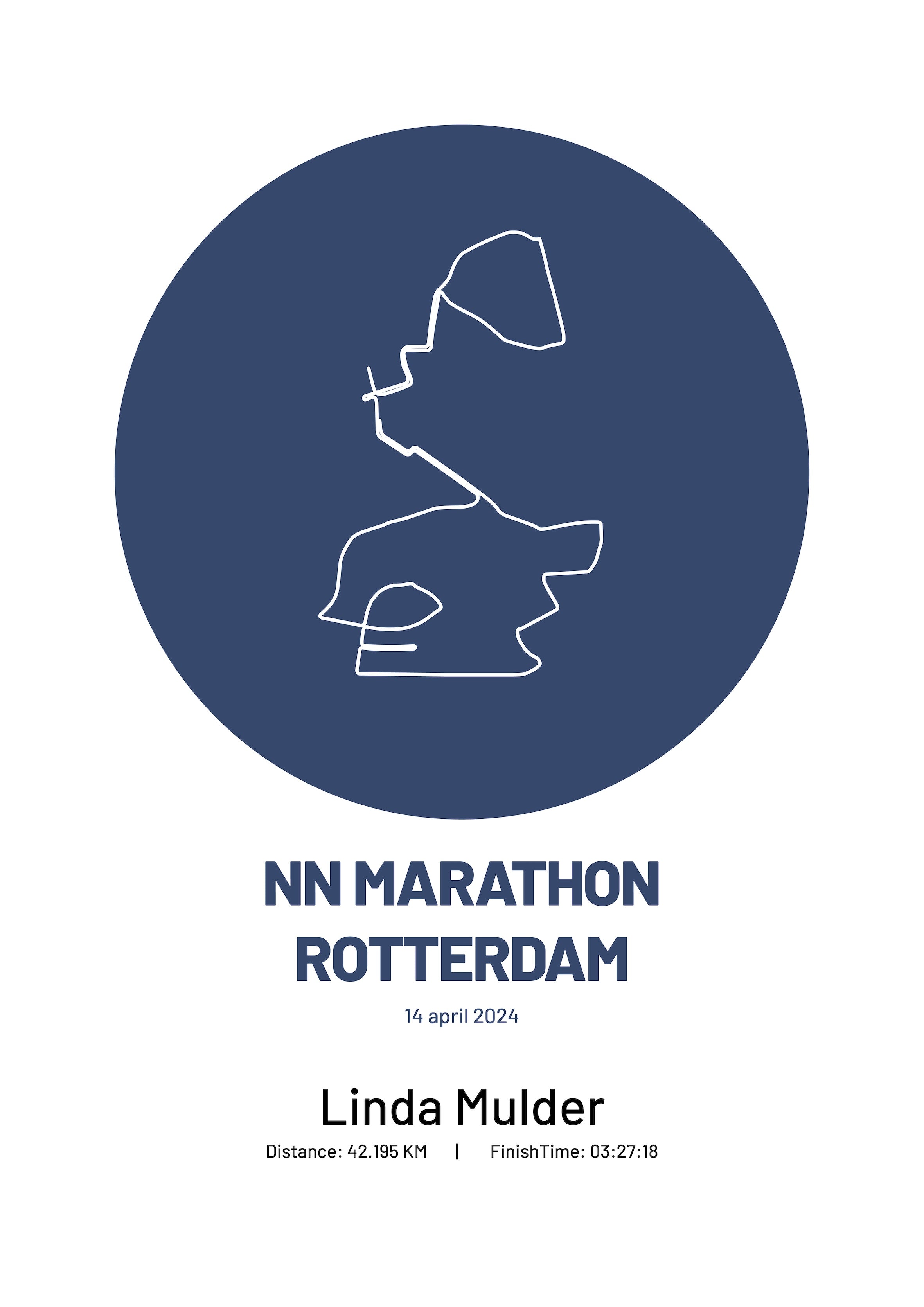 NN Marathon Rotterdam - Simply Stylish - Poster